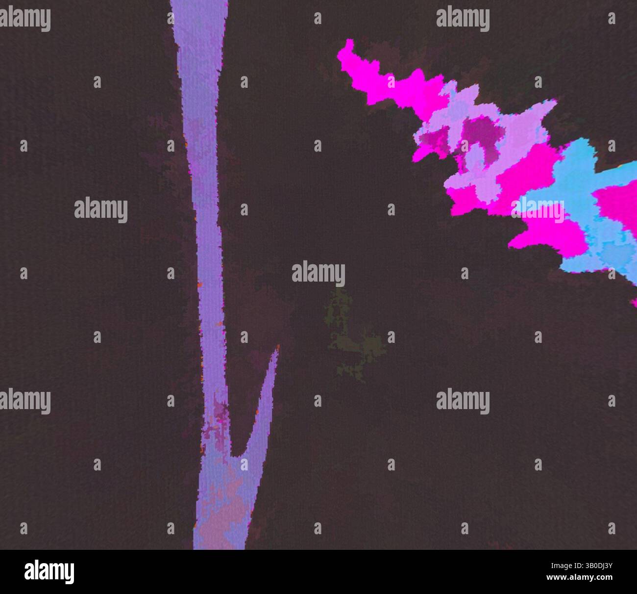 A swirling abstract composition featuring vibrant splashes of pink and ...