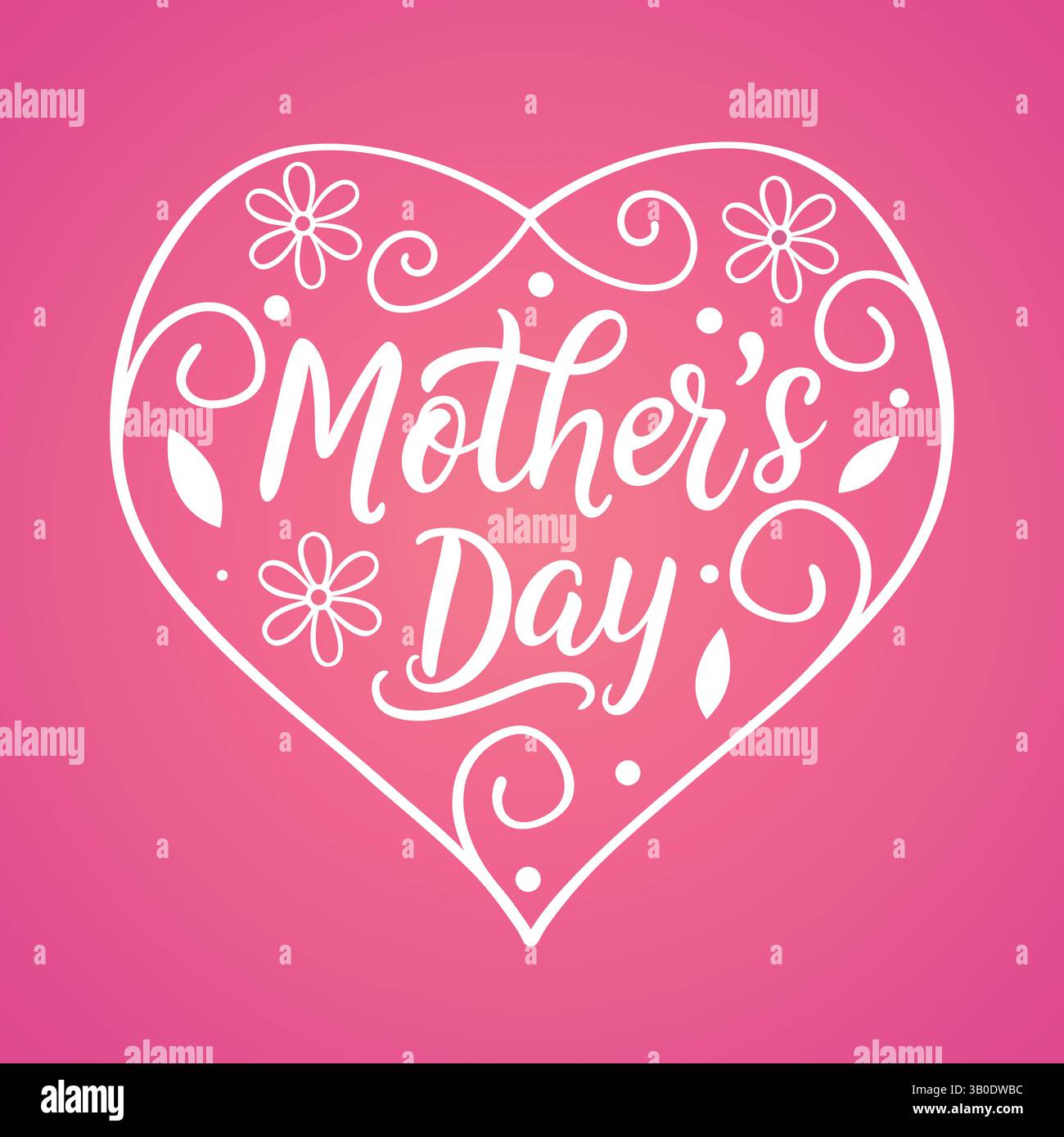 Happy Mother's Day Heart Outline vector art Stock Vector Image & Art ...