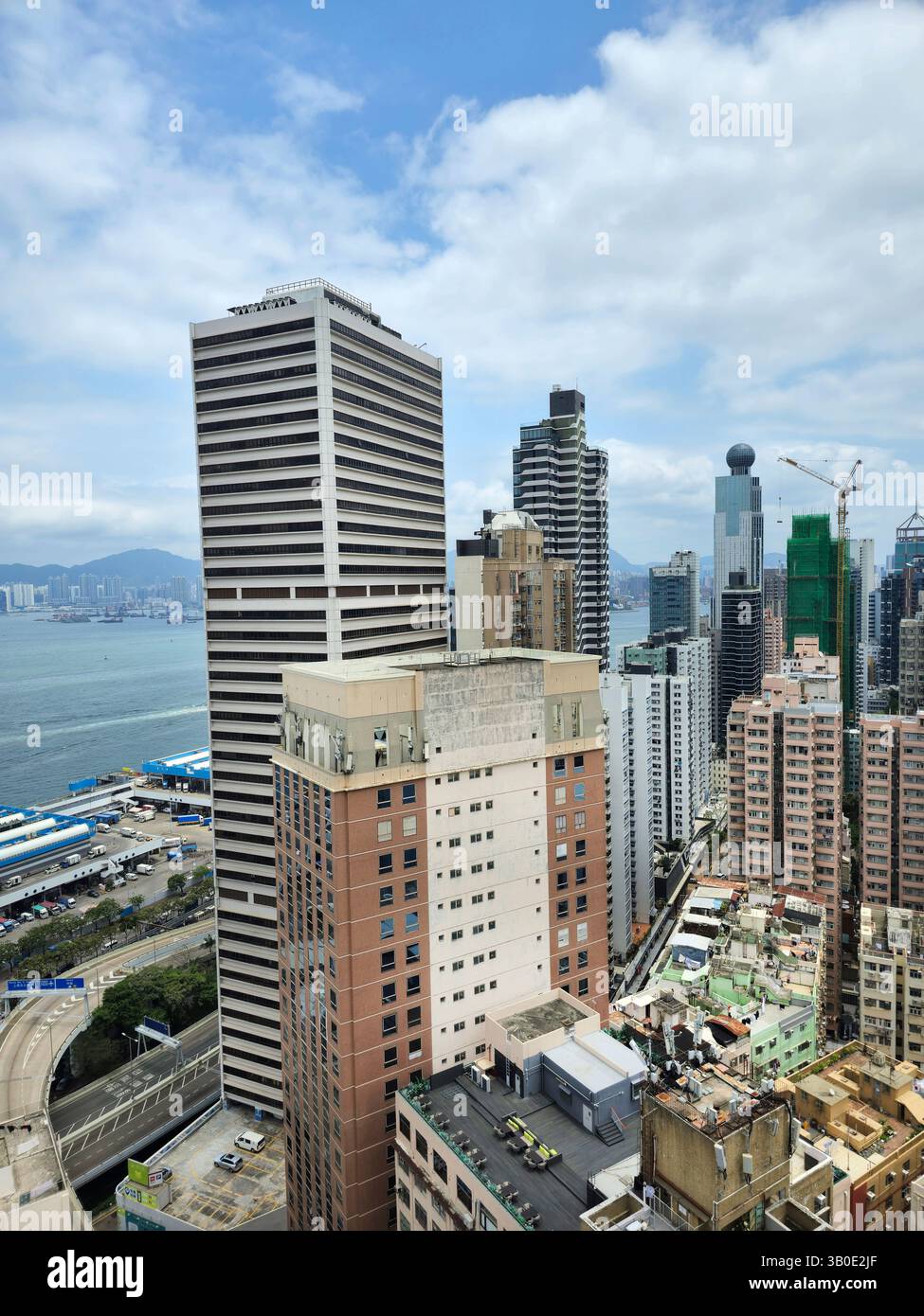 Hong Kong Commercial centre and other skyscrapers along Connaught Rd in Hong Kong. - Smartphone Captured Stock Image