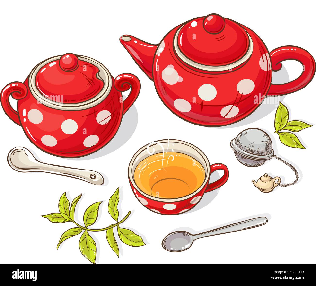 Detailed view leaf Stock Vector Images Alamy