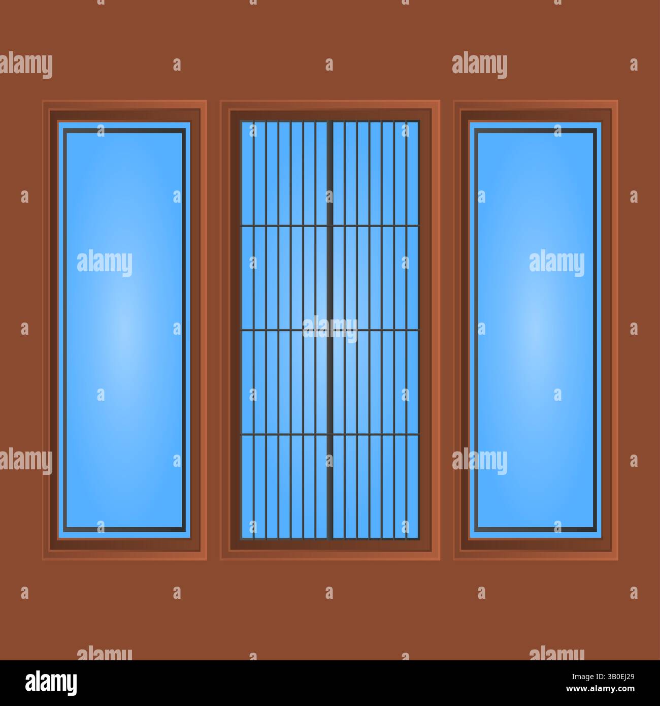 Classic Wooden Frame Window Vector. Wooden Window Element on White ...