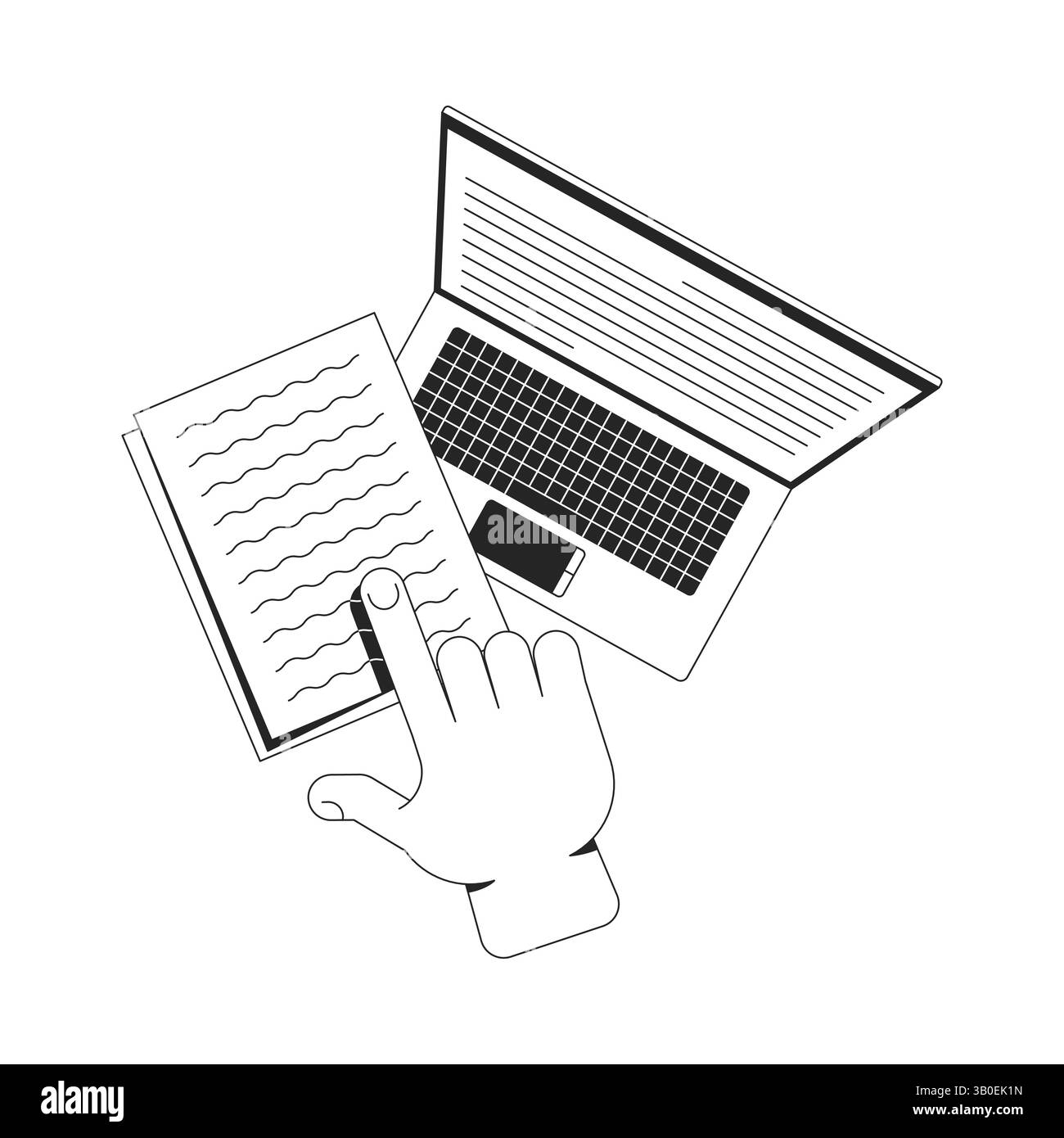 Study data line onboarding ui illustration Stock Vector