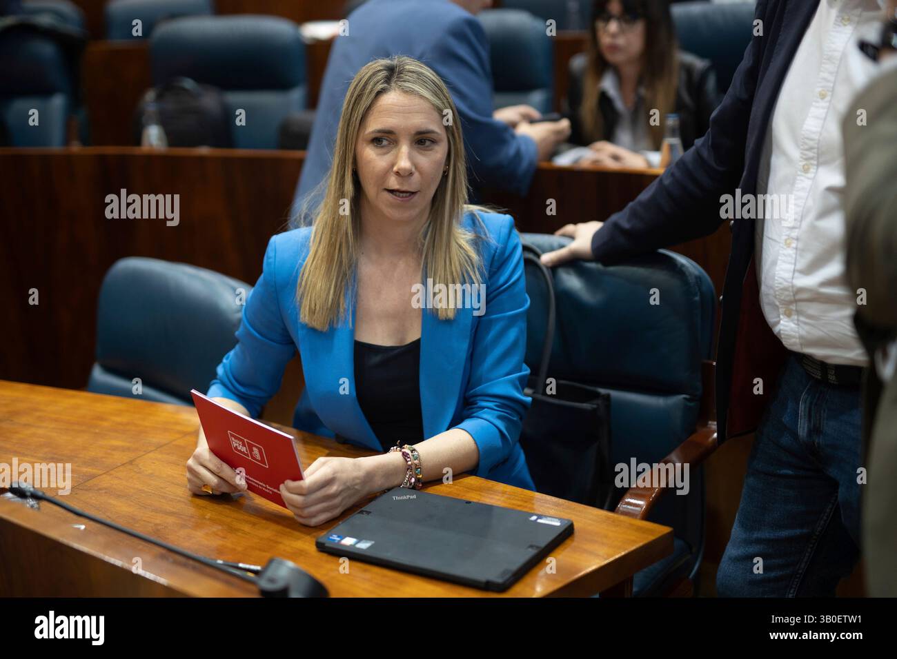 PSOE Spokeswoman In The Assembly Of Madrid Mar Espinar During A PSOE Spokeswoman In The Assembly Of Madrid Mar Espinar During A