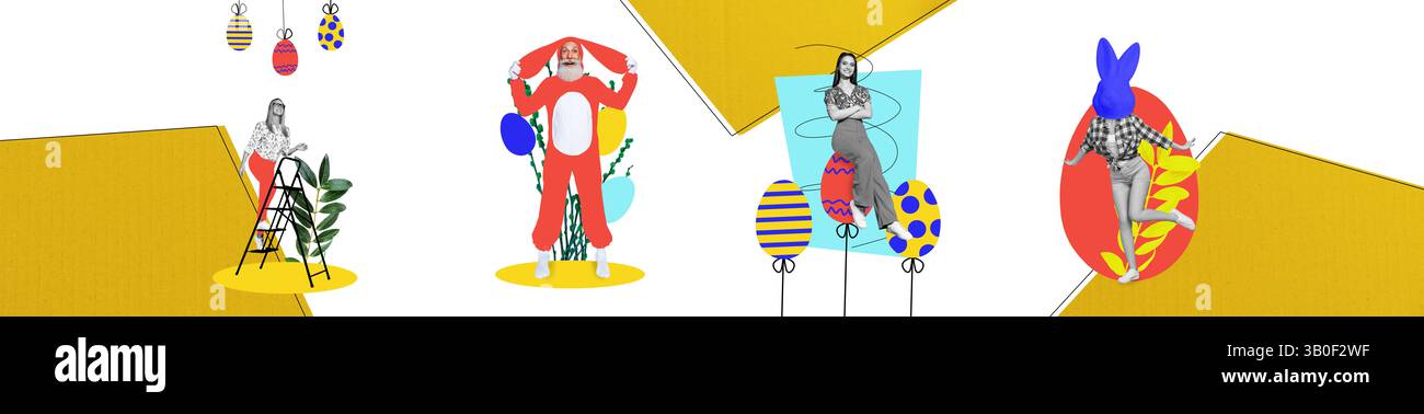 Creative collage featuring vibrant components and design elements ...