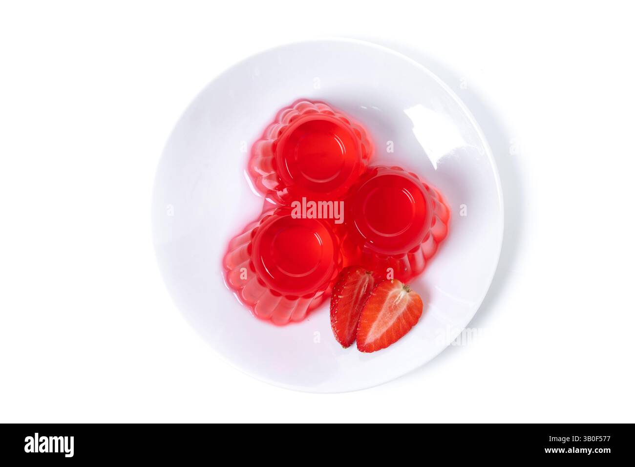 Fresh strawberry jelly isolated on white background Stock Photo - Alamy