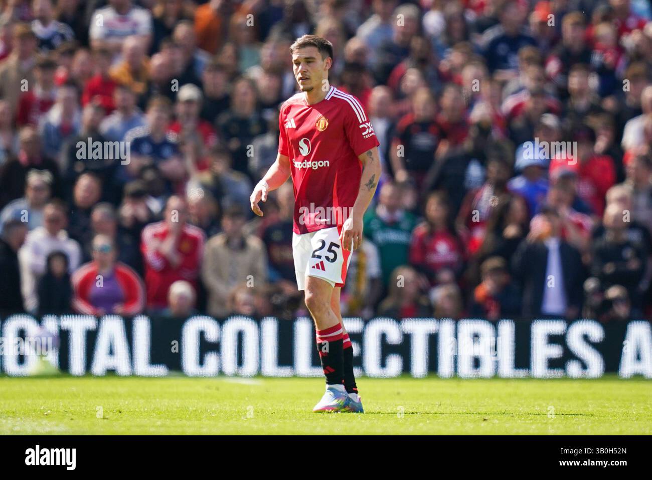 Manchester United midfielder Manuel Ugarte (25) during the Manchester