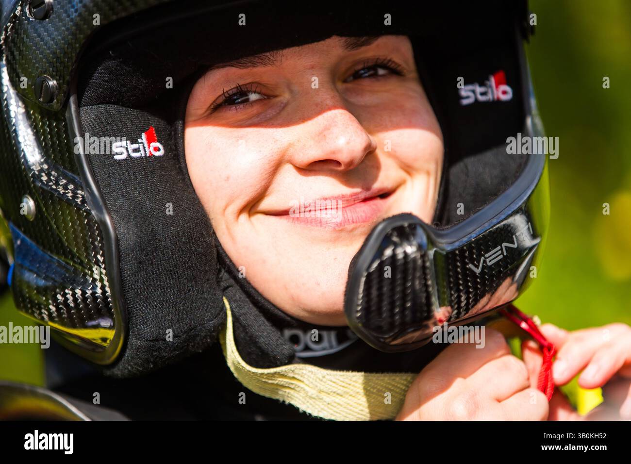 OLEA Charlotte, PAGES Cecile, Renault Clio Rally5, portrait during the Rallye Rhône Charbonnières 2025, 2nd round of the Championnat de France des Rallyes 2025, from April 24 to 26 in Charbonnières-les-Bains, France - Photo Bastien Roux/DPPI Credit: DPPI Media/Alamy Live News Stock Photo
