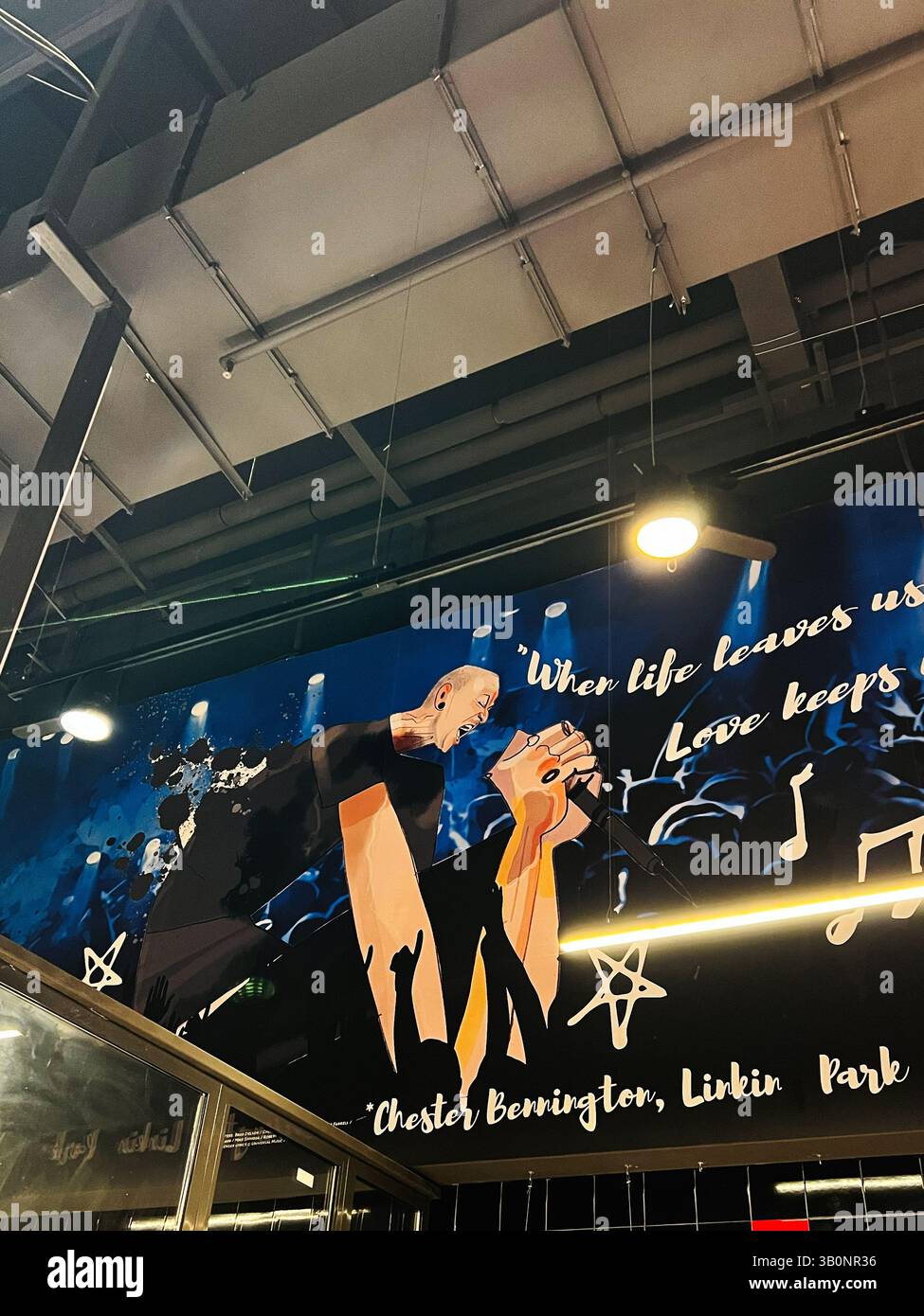 Kyiv, Ukraine April 23, 2025 Dynamic mural showcasing Chester(00)