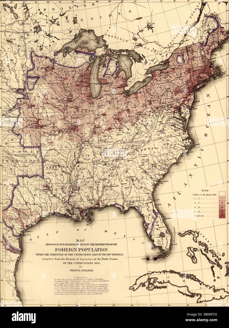 1870 map of united states hi-res stock photography and images - Alamy