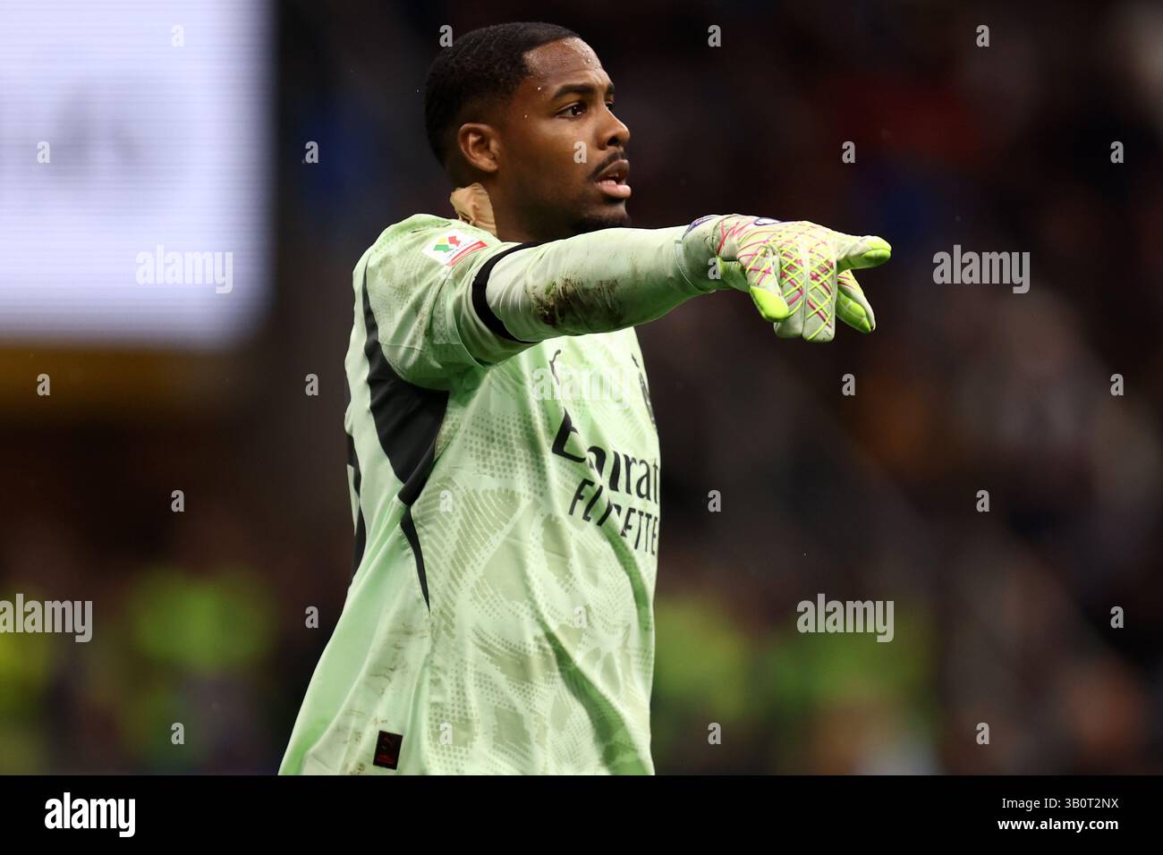 Milano, Italy. 23rd Apr, 2025. Mike Maignan of Ac Milan gestures during ...