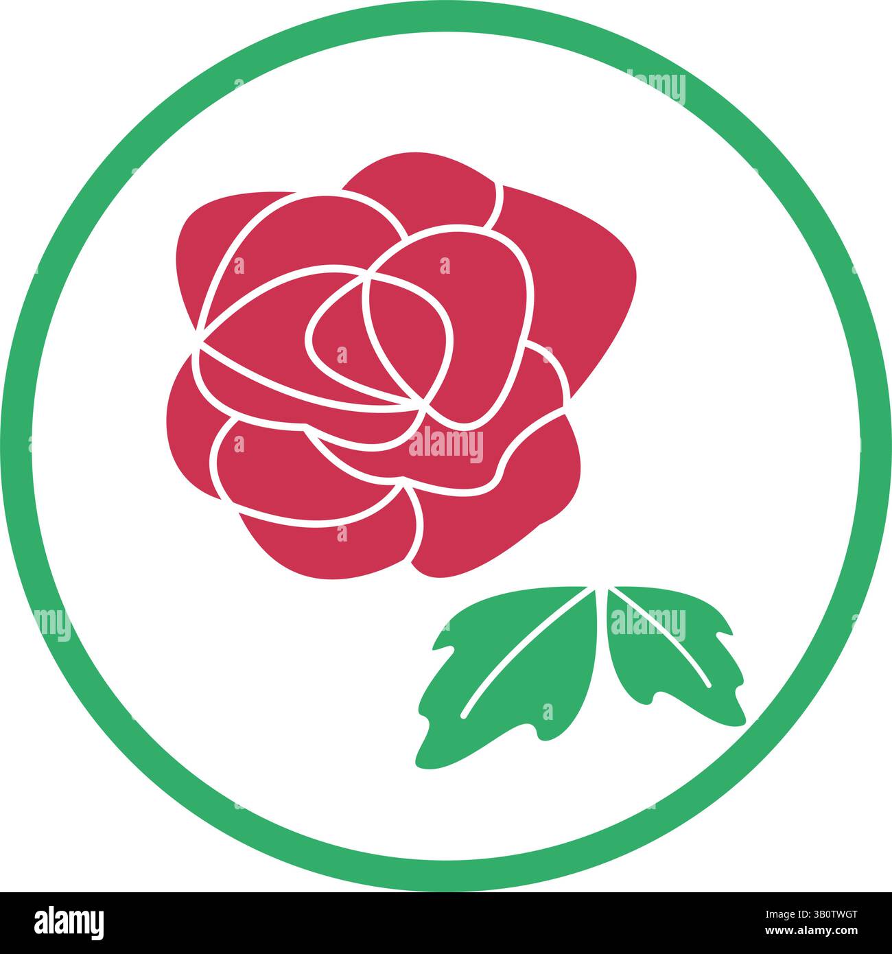 Beautiful rose decorative icon hi-res stock photography and images - Alamy