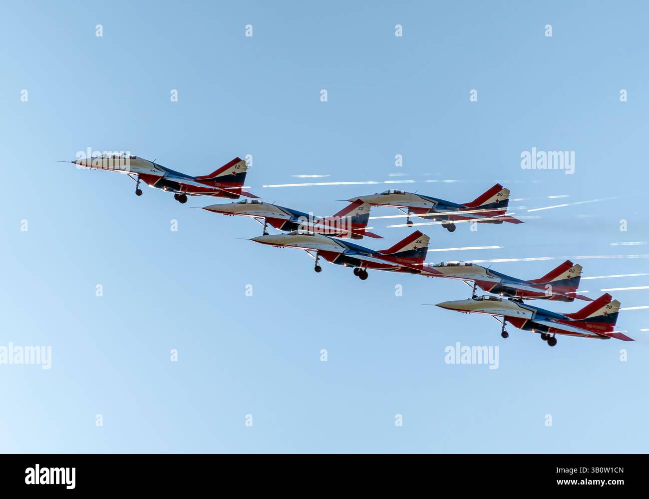 Moscow Russia Zhukovsky Airfield 25 July 2021: aerobatic team swifts ...