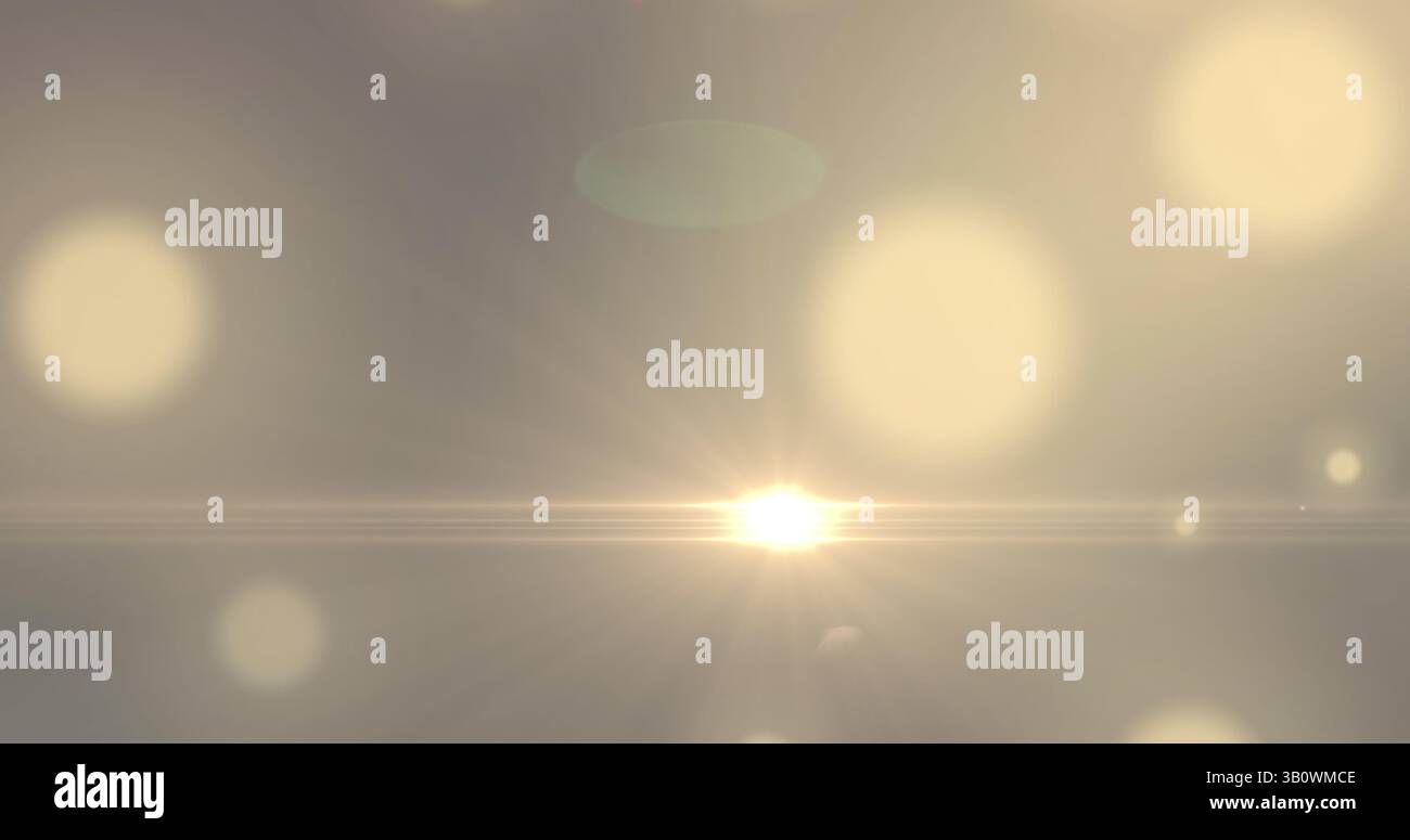 Image of glowing spots of lights over dark background Stock Photo
