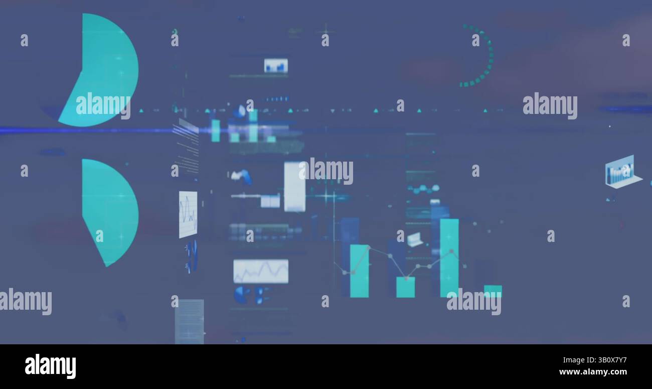 Image of statistics and data processing Stock Photo
