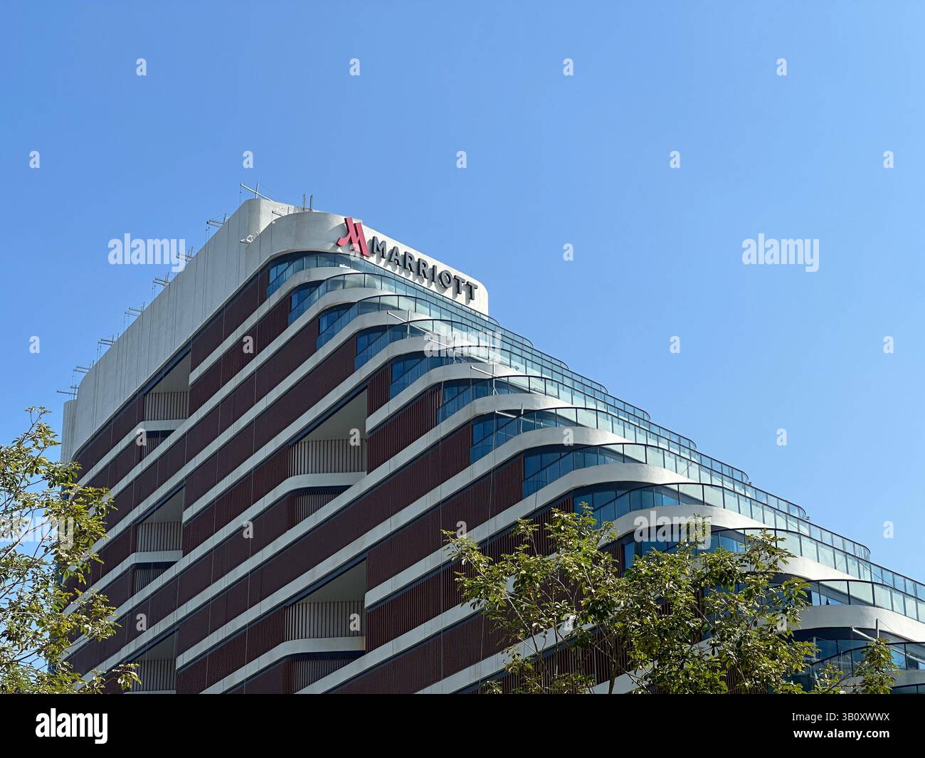 Beihai, China - Oct 14, 2023: Beihai Marriott Resort in Guangxi, China. - Smartphone Captured Stock Image