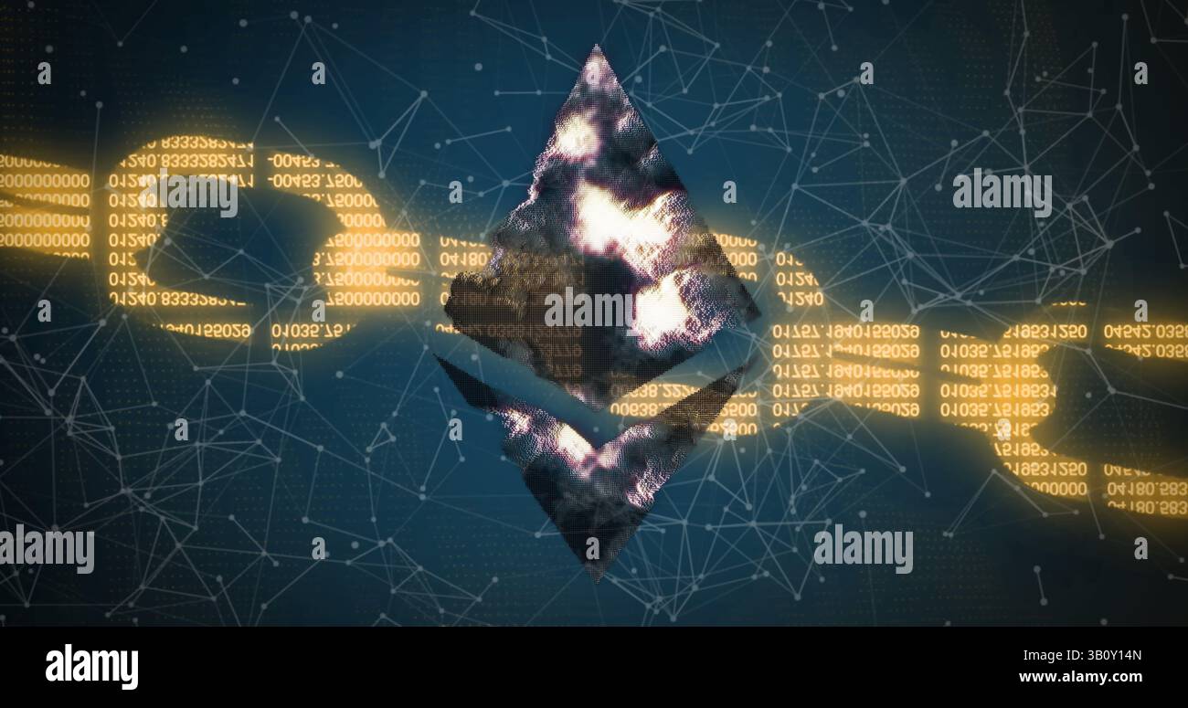 Ethereum Symbol Shape Against Wall Stock Illustration - Illustration of ...