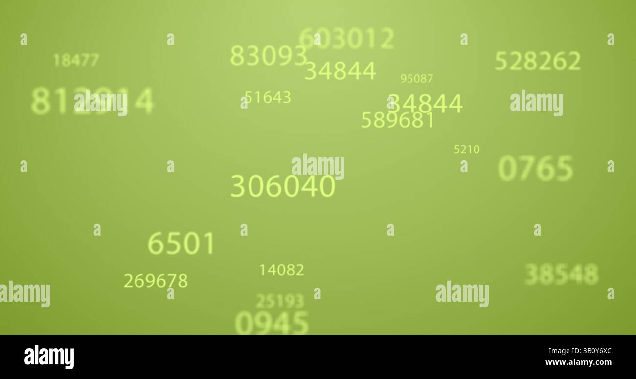 Image of data processing on yellow background Stock Photo
