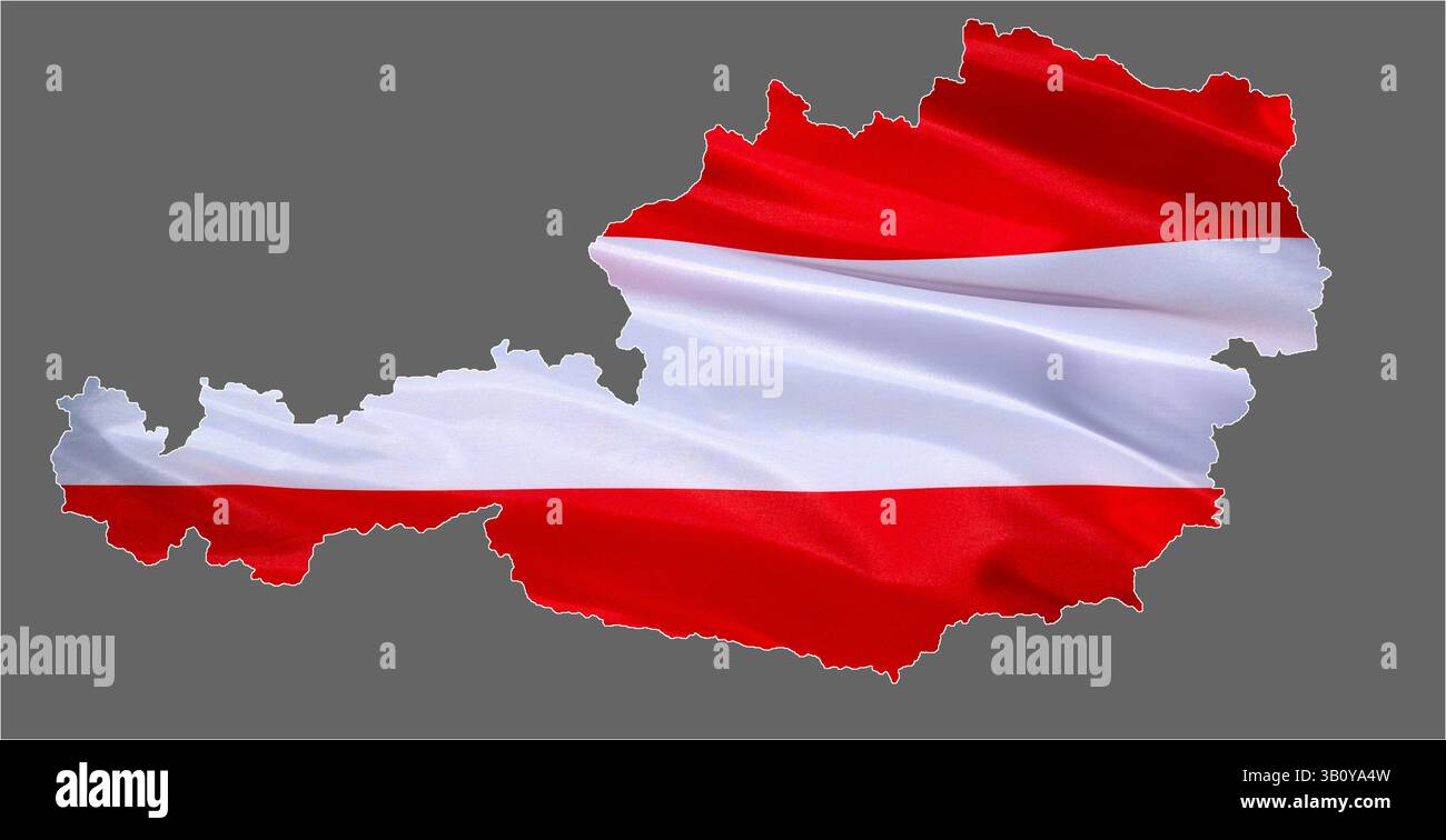 Flag map austria hi-res stock photography and images - Alamy