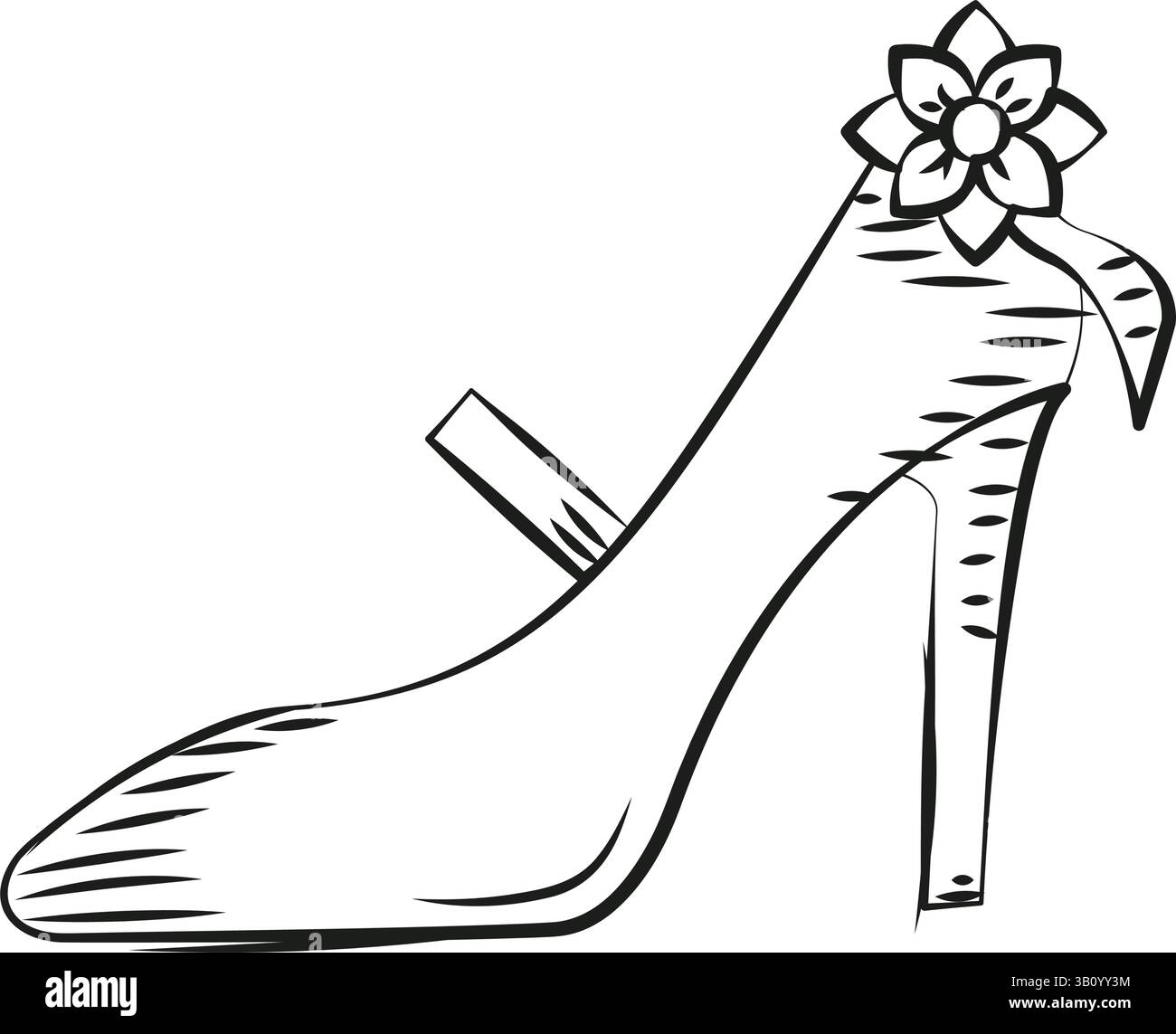 High heel bridal shoe. Vector illustration Stock Vector Image & Art - Alamy
