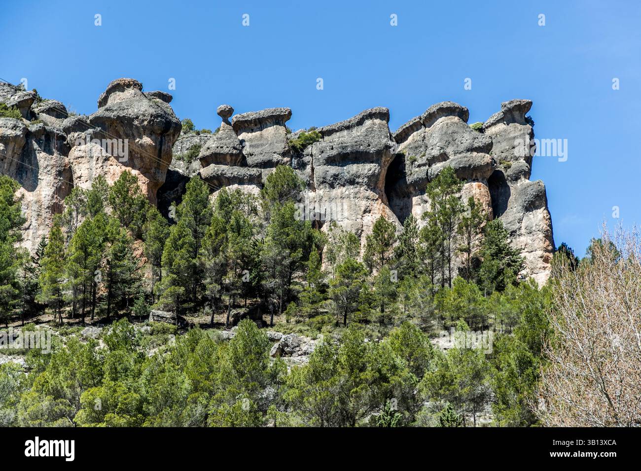Rock formations near Cuenca, Castile-La Mancha, Spain Stock Photo