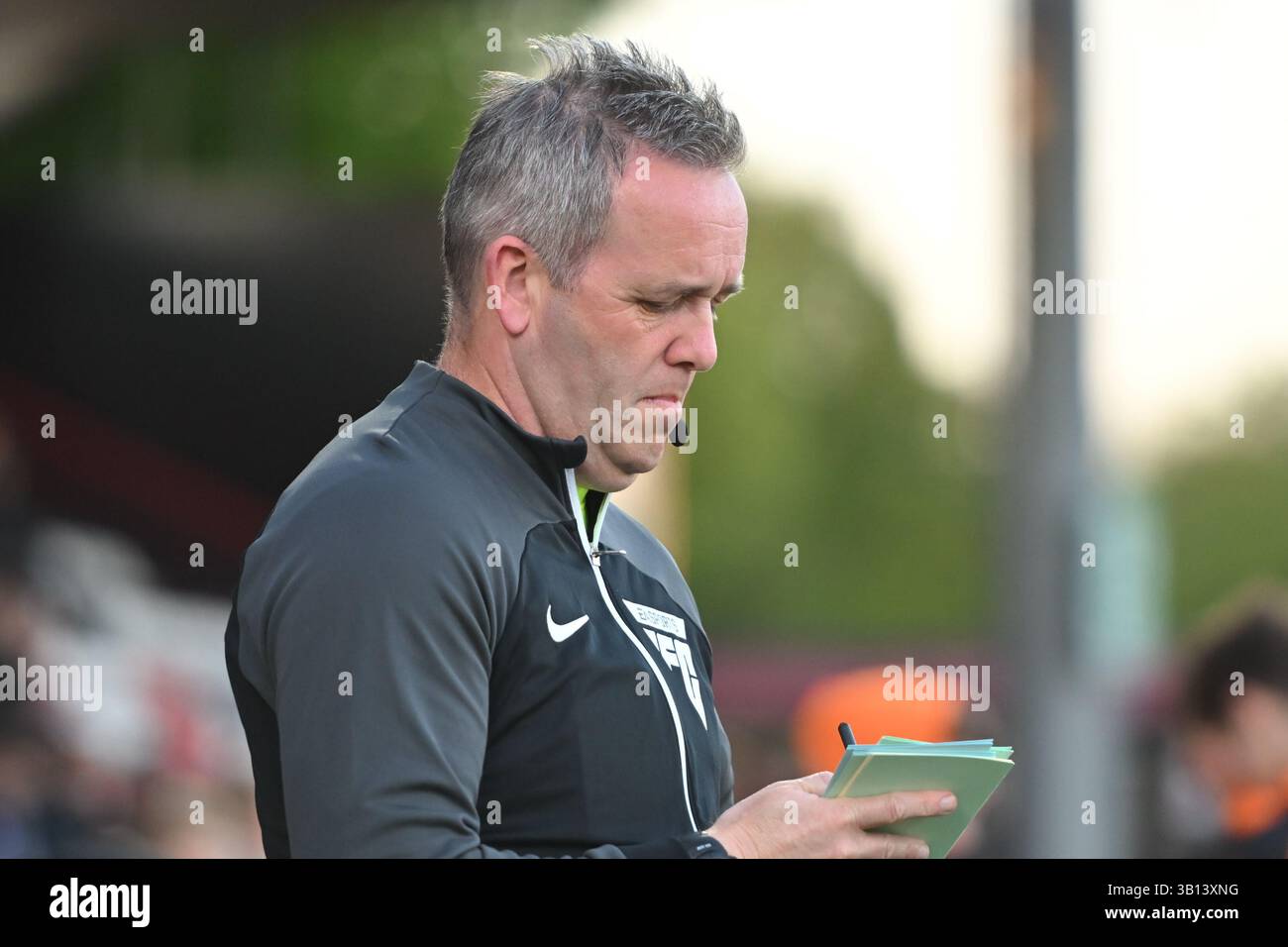 Fourth Official Carl Brooke (Fourth Official) during the Sky Bet League
