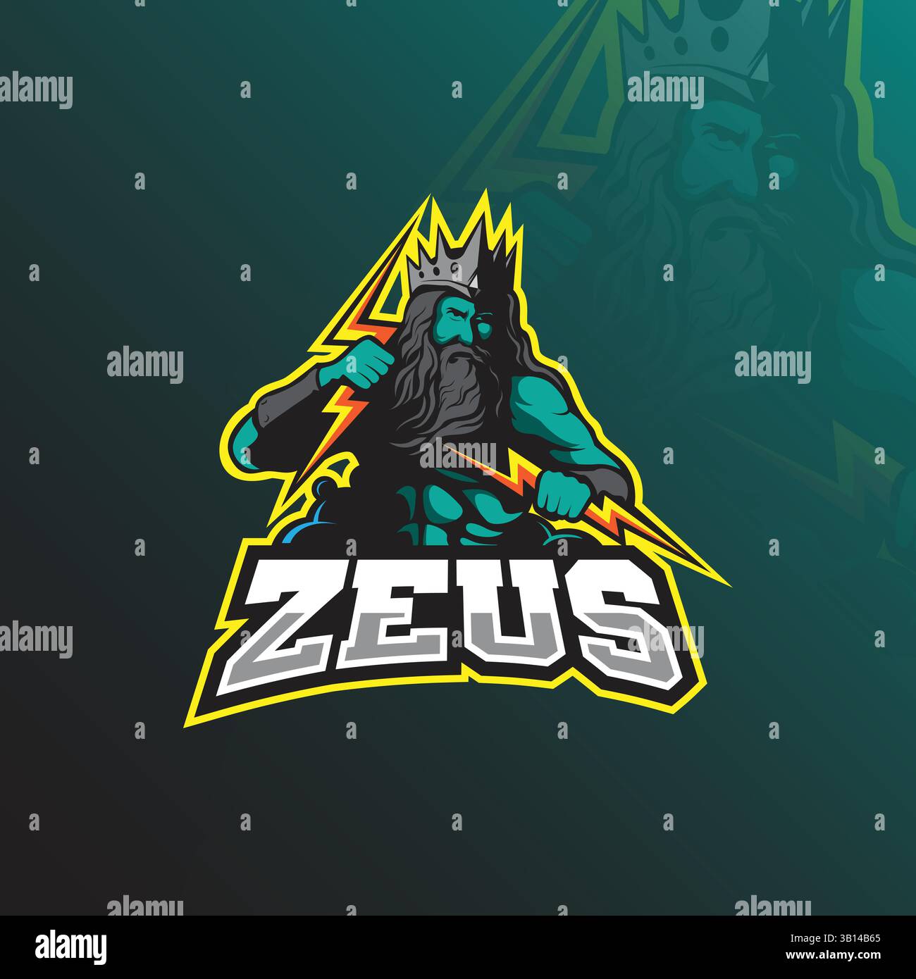 Zeus Designer zeus mascot logo design vector with modern illustration concept style ...