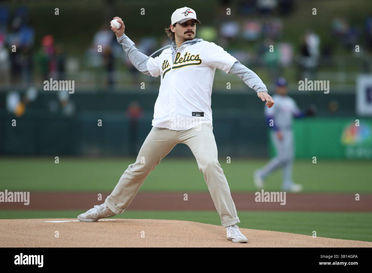 Wetmore Rangers Country music singer Tucker Wetmore throws out a ceremonial first pitch ...