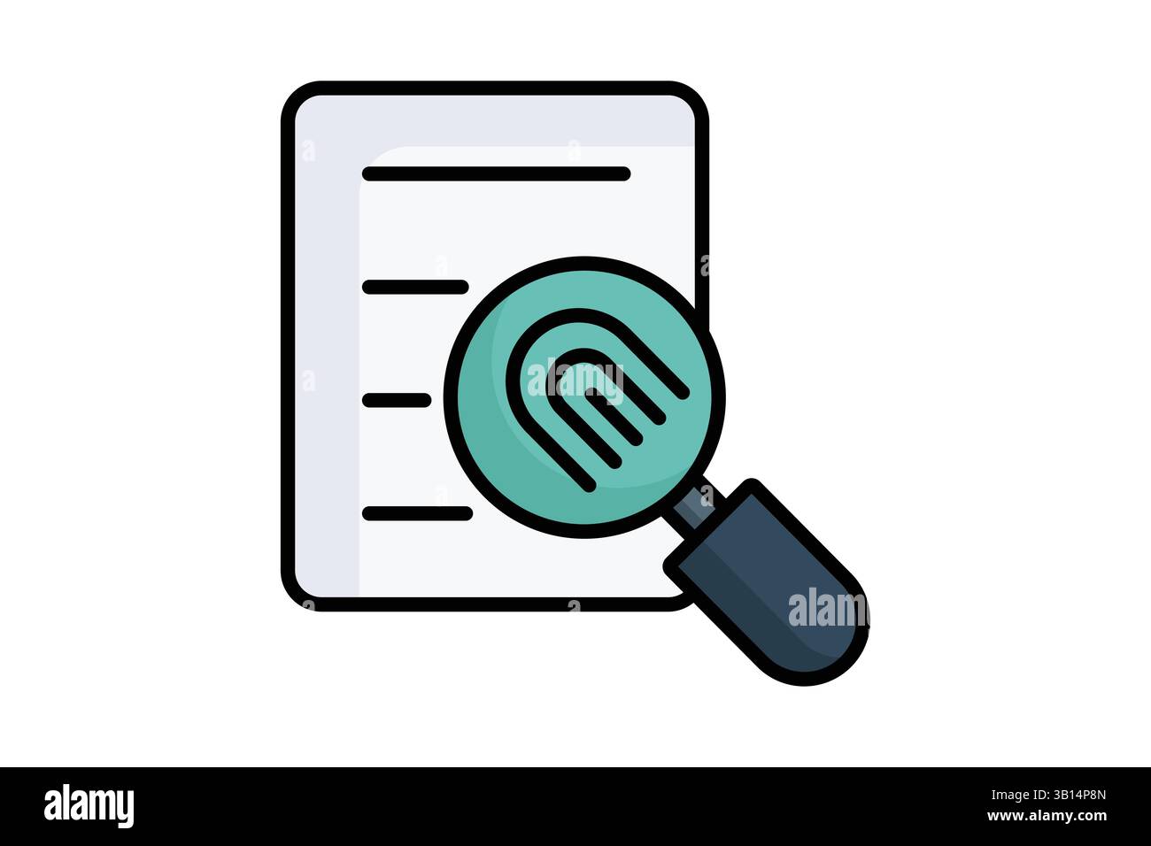Evidence icon. colored outline icon style. icon related to law and justice. law elements vector illustration Stock Vector