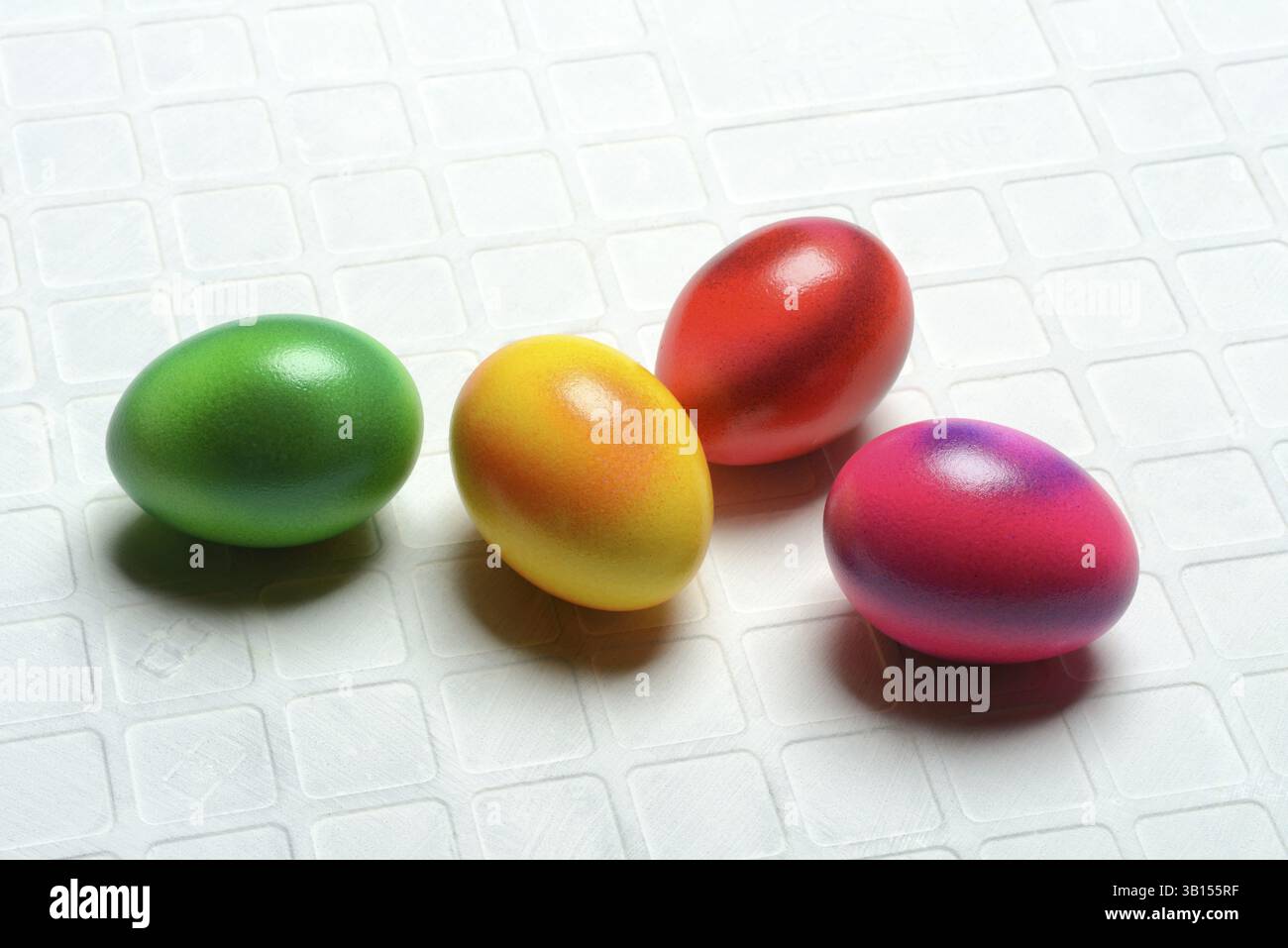 Colourful Easter eggs, coloured eggs for Easter, Easter festival Stock Photo