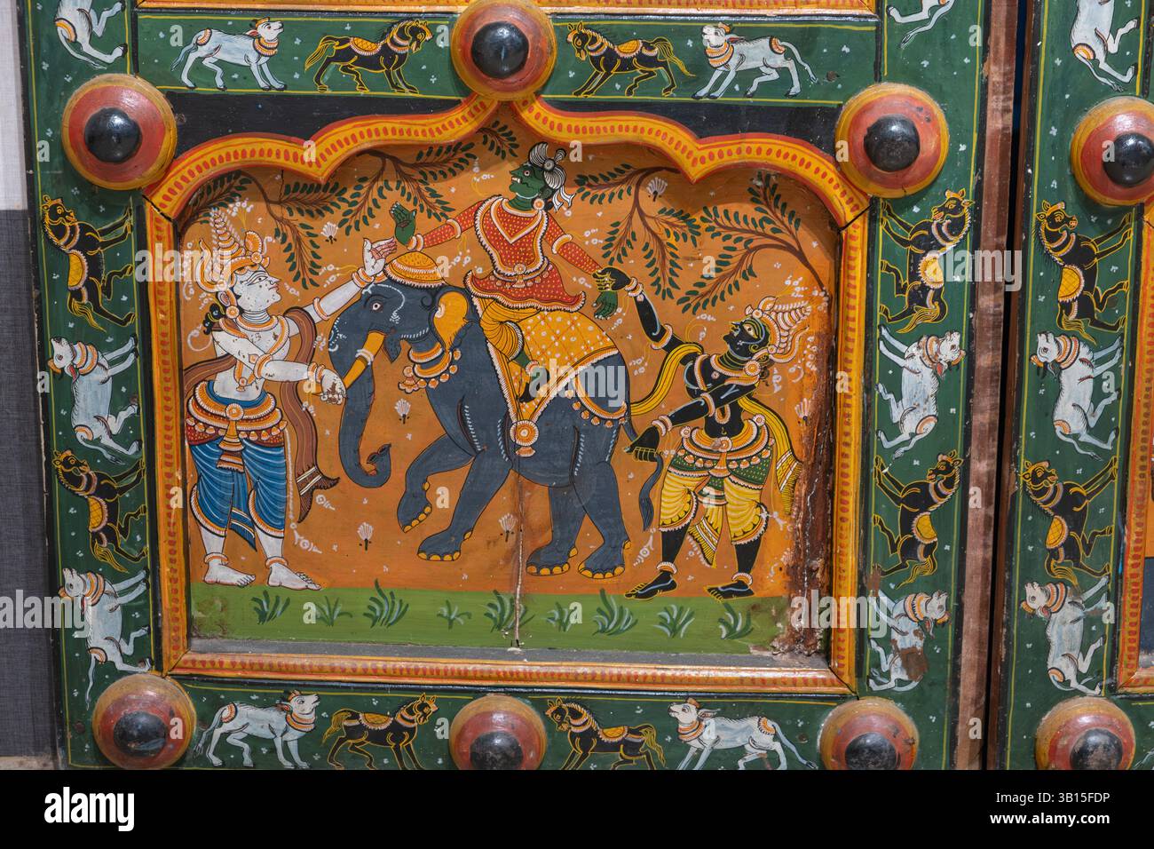Painted Wooden Elephant From Orissa - Ca 1920 Painted Wooden Elephant From Orissa - Ca 1920