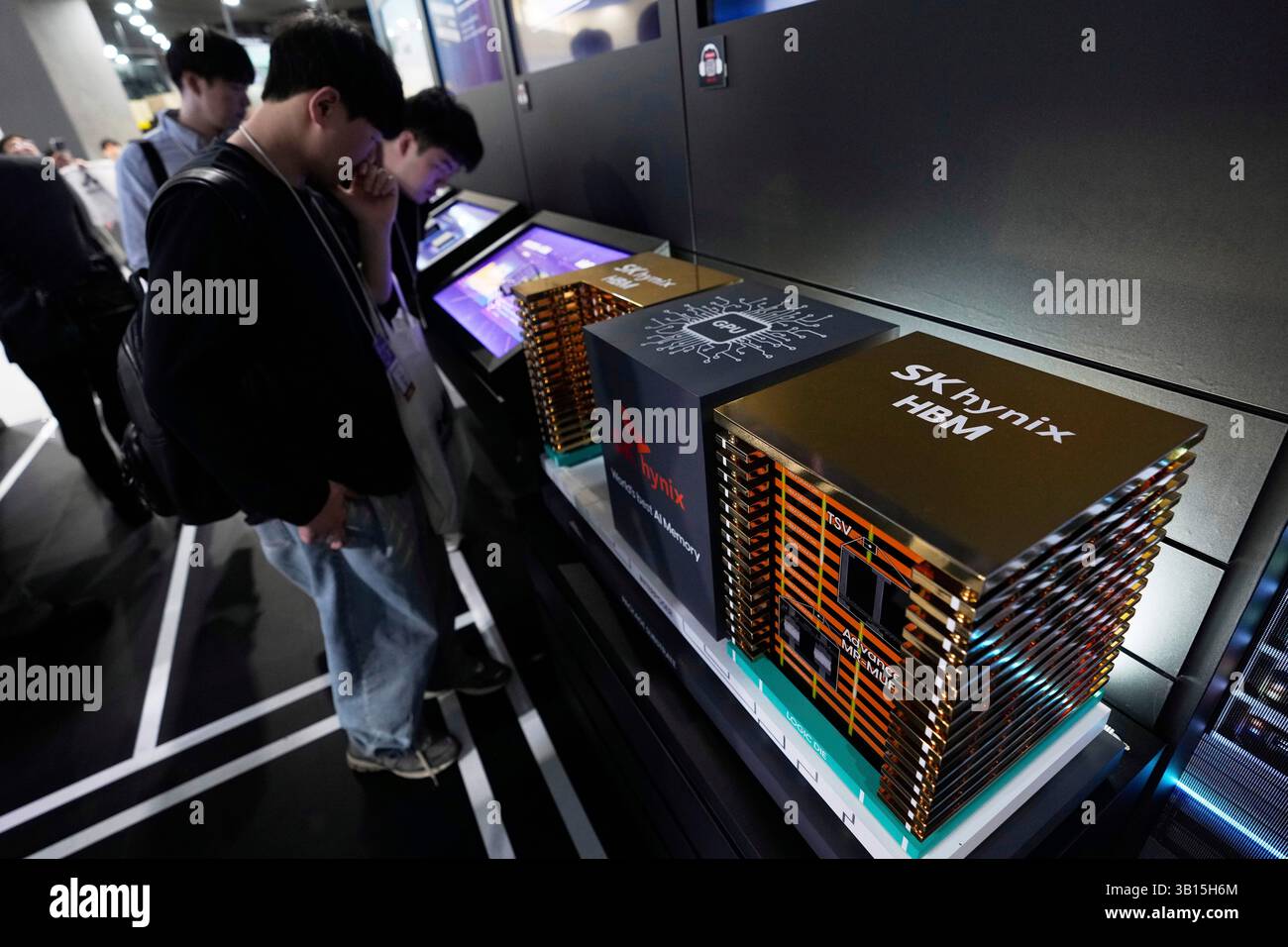 Hbm Technology A model of SK hynix's high-bandwidth memory (HBM) technology is ...