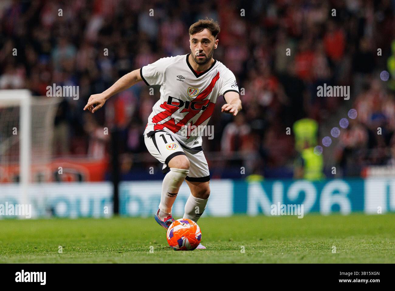 Unai Lopez (Rayo Vallecano) seen in action during the LaLiga EA SPORTS