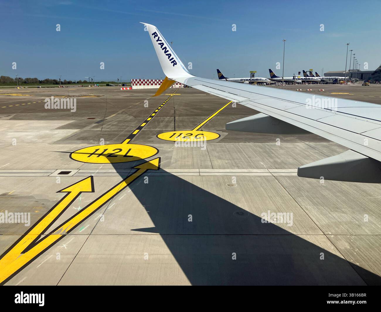 Ryanair aircraft at Dublin Airport, Ireland. - Smartphone Captured Stock Image