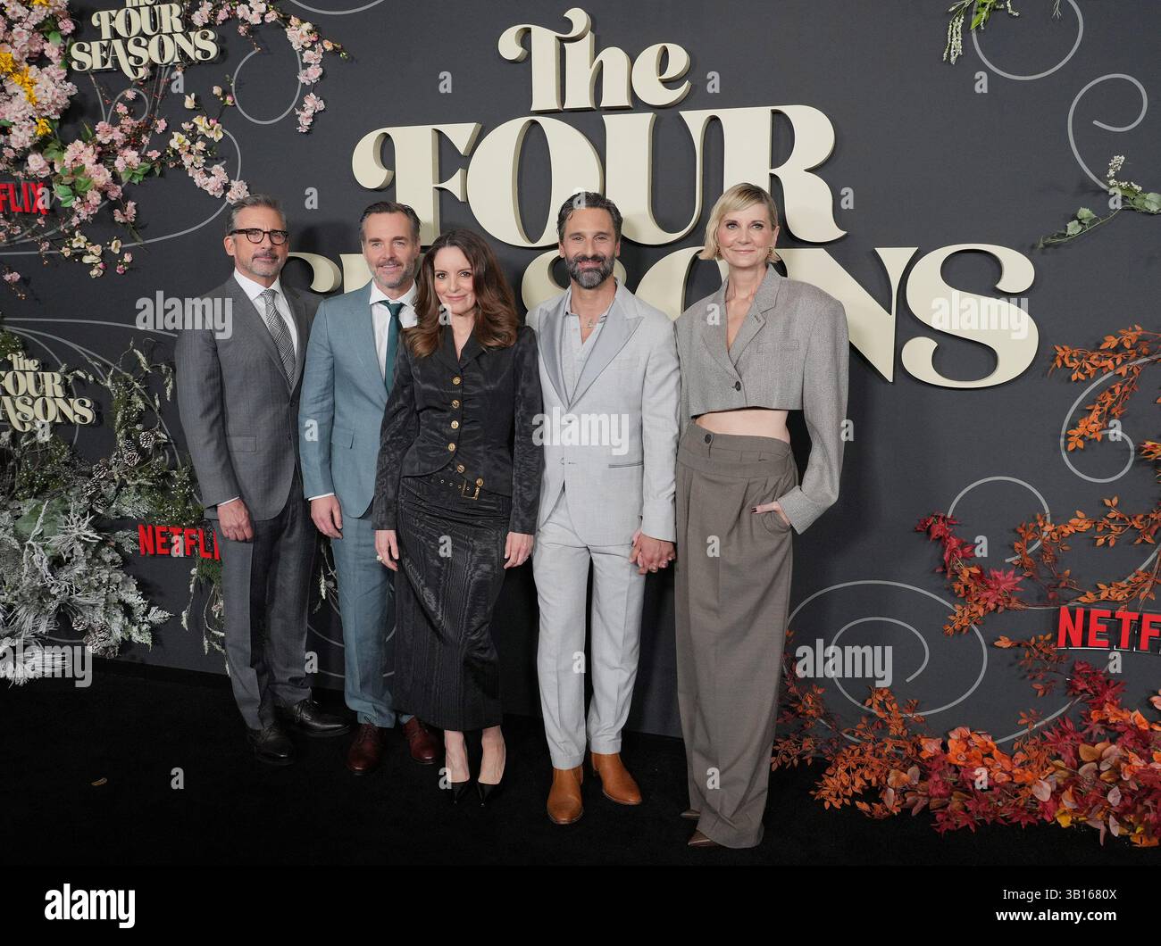 (LR) THE FOUR SEASONS Cast Steve Carell, Will Forte, Tina Fey, Marco