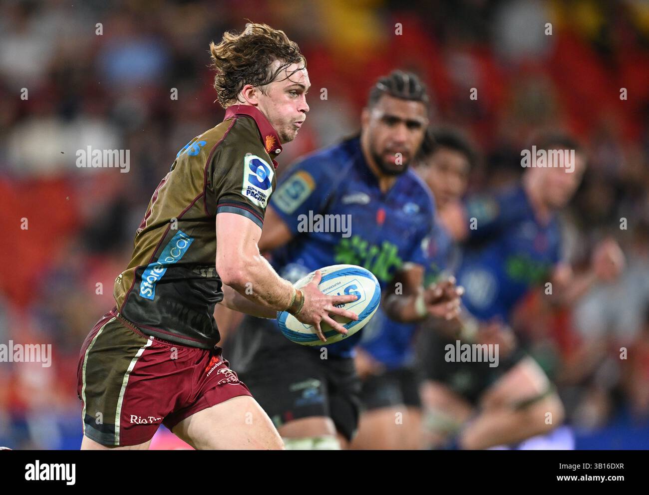 Tim Ryan Sign Tim Ryan of the Reds during the Super Rugby Pacific Round 9 match ...