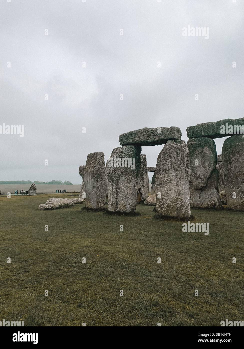 Moody Stonehenge with Dramatic Sky – Ancient Stone Circle in Atmospheric Light - Smartphone Captured Stock Image