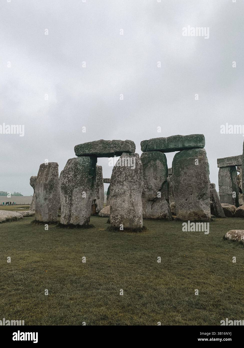 Moody Stonehenge with Dramatic Sky – Ancient Stone Circle in Atmospheric Light - Smartphone Captured Stock Image