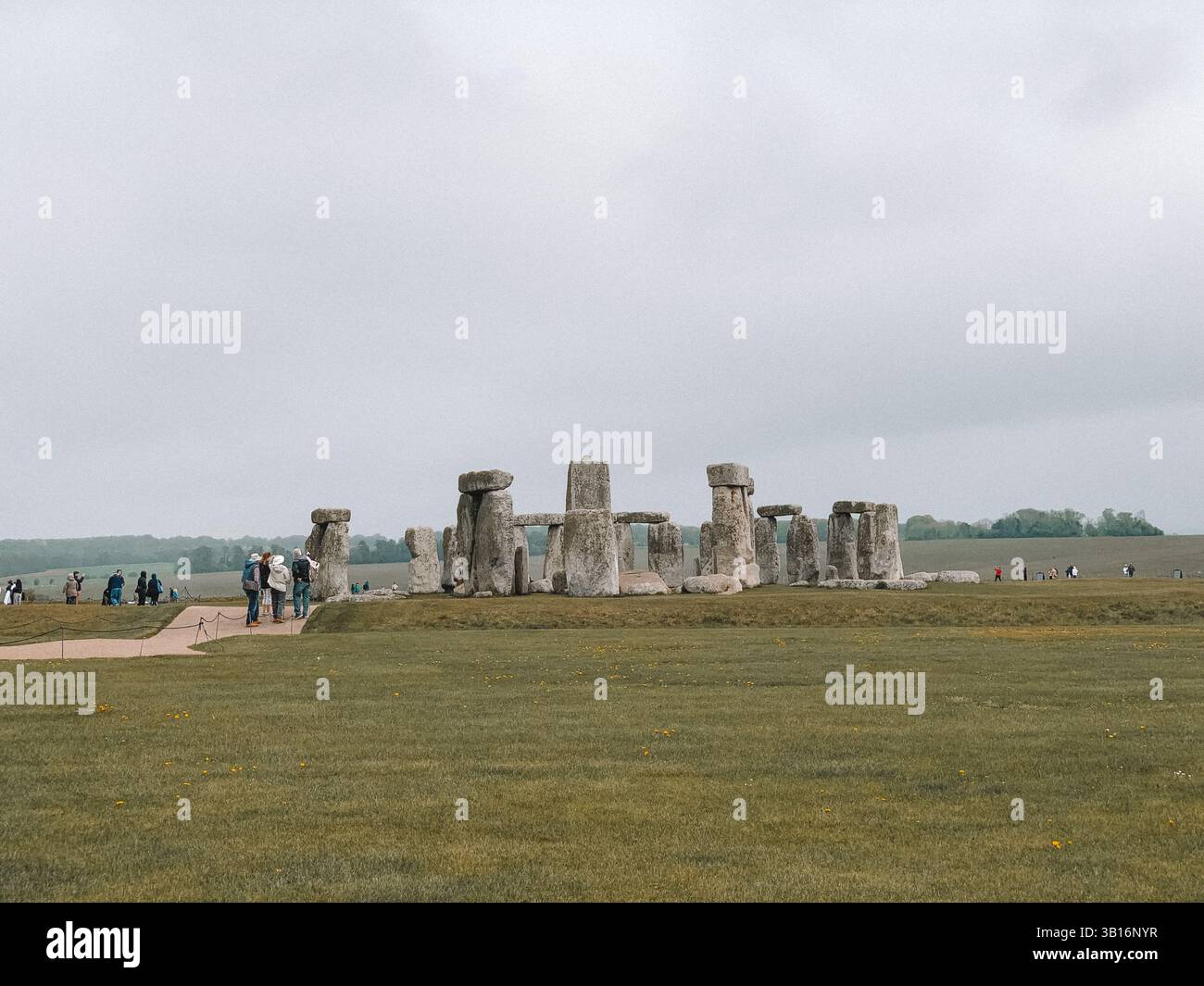 Moody Stonehenge with Dramatic Sky – Ancient Stone Circle in Atmospheric Light - Smartphone Captured Stock Image