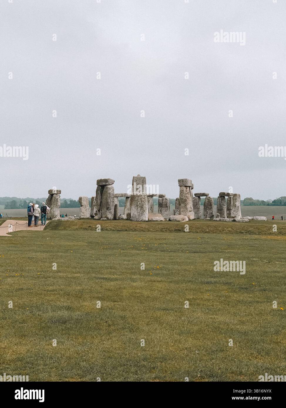 Moody Stonehenge with Dramatic Sky – Ancient Stone Circle in Atmospheric Light - Smartphone Captured Stock Image