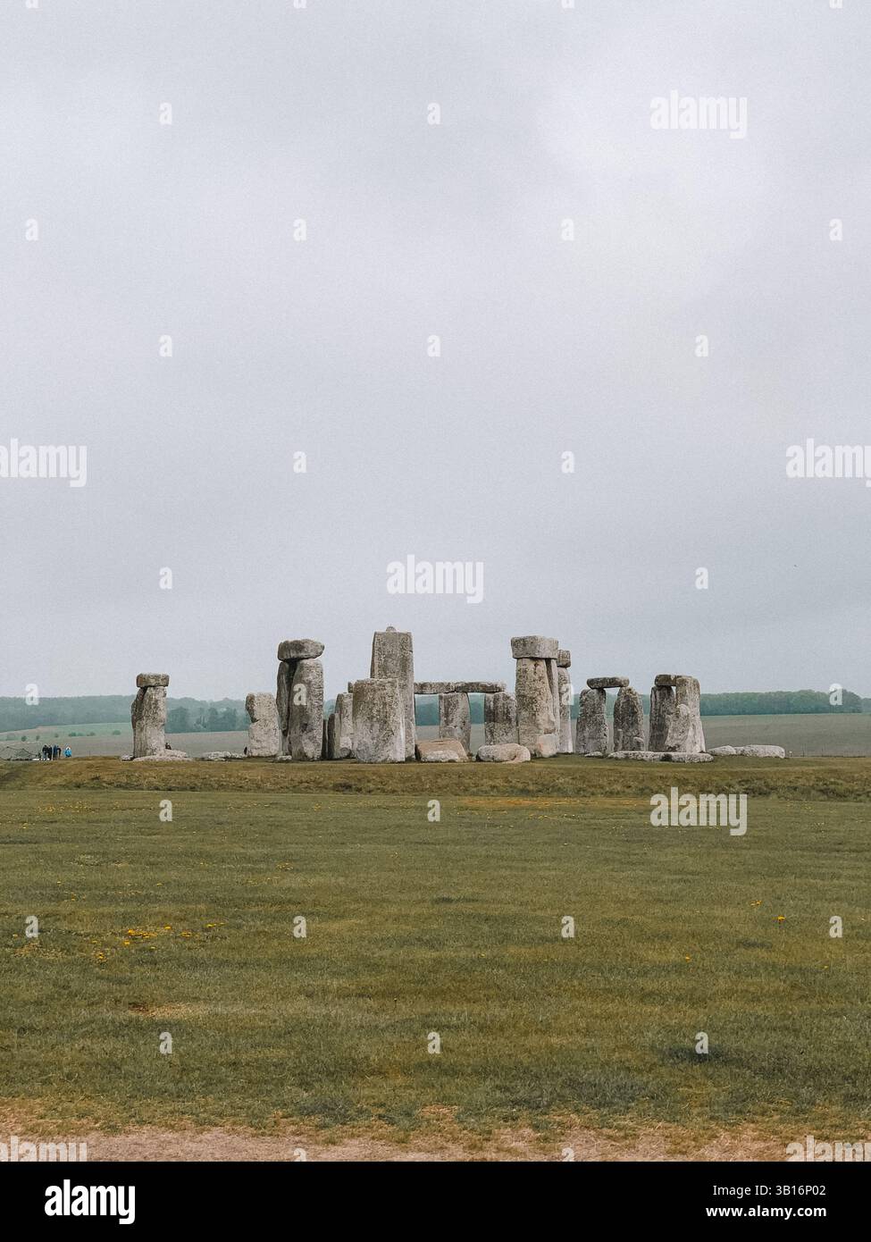 Moody Stonehenge with Dramatic Sky – Ancient Stone Circle in Atmospheric Light - Smartphone Captured Stock Image