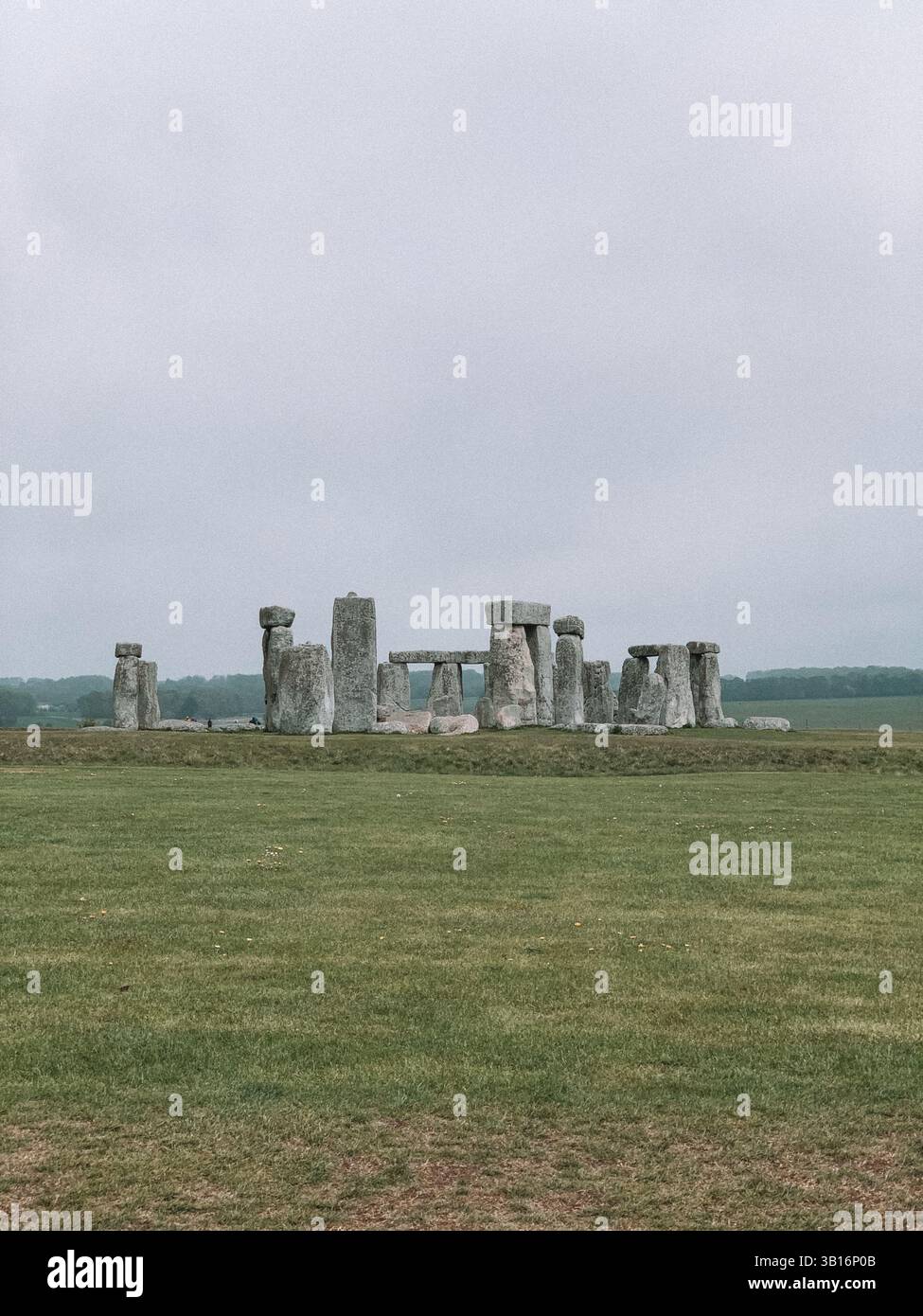 Moody Stonehenge with Dramatic Sky – Ancient Stone Circle in Atmospheric Light - Smartphone Captured Stock Image