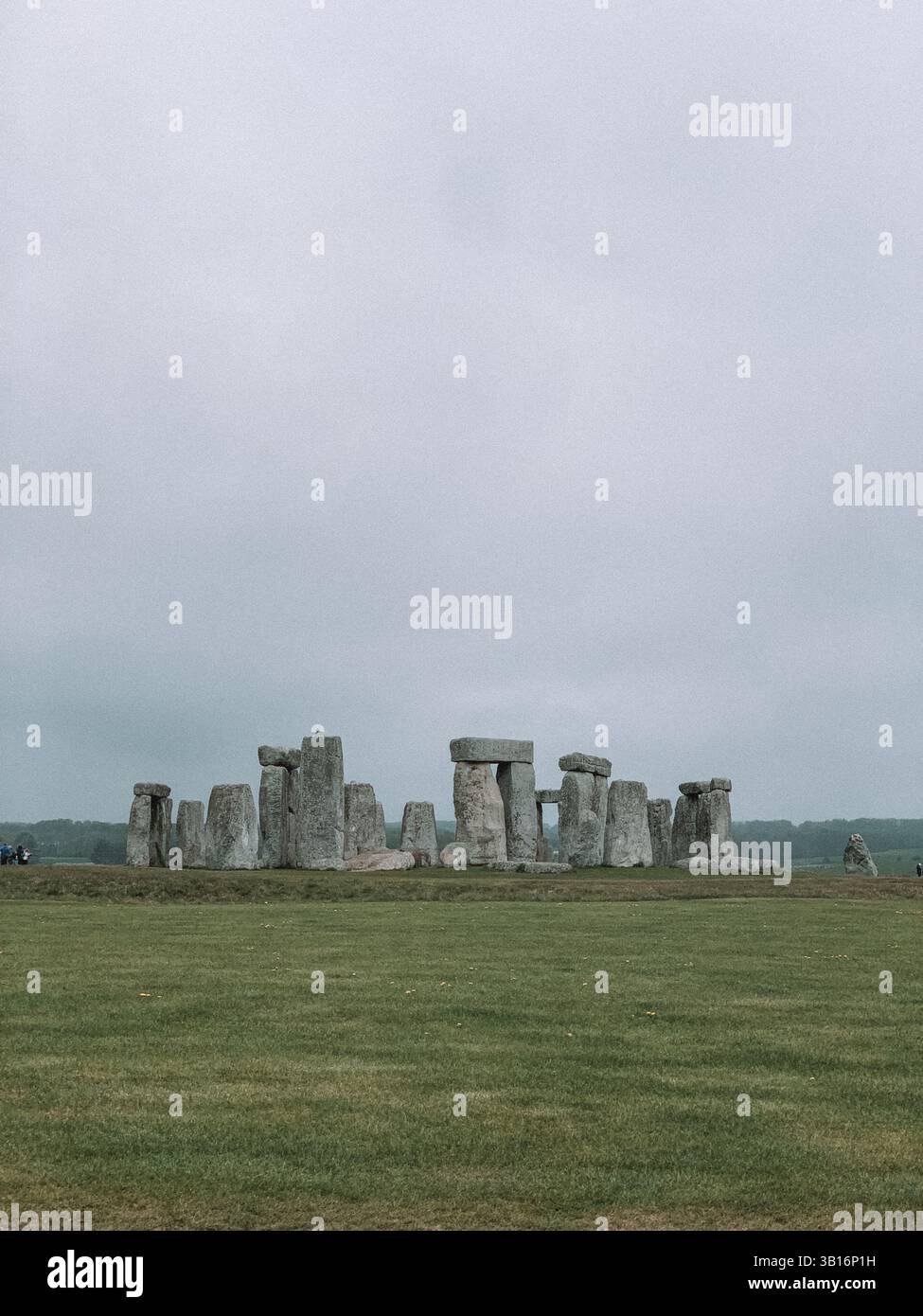 Moody Stonehenge with Dramatic Sky – Ancient Stone Circle in Atmospheric Light - Smartphone Captured Stock Image