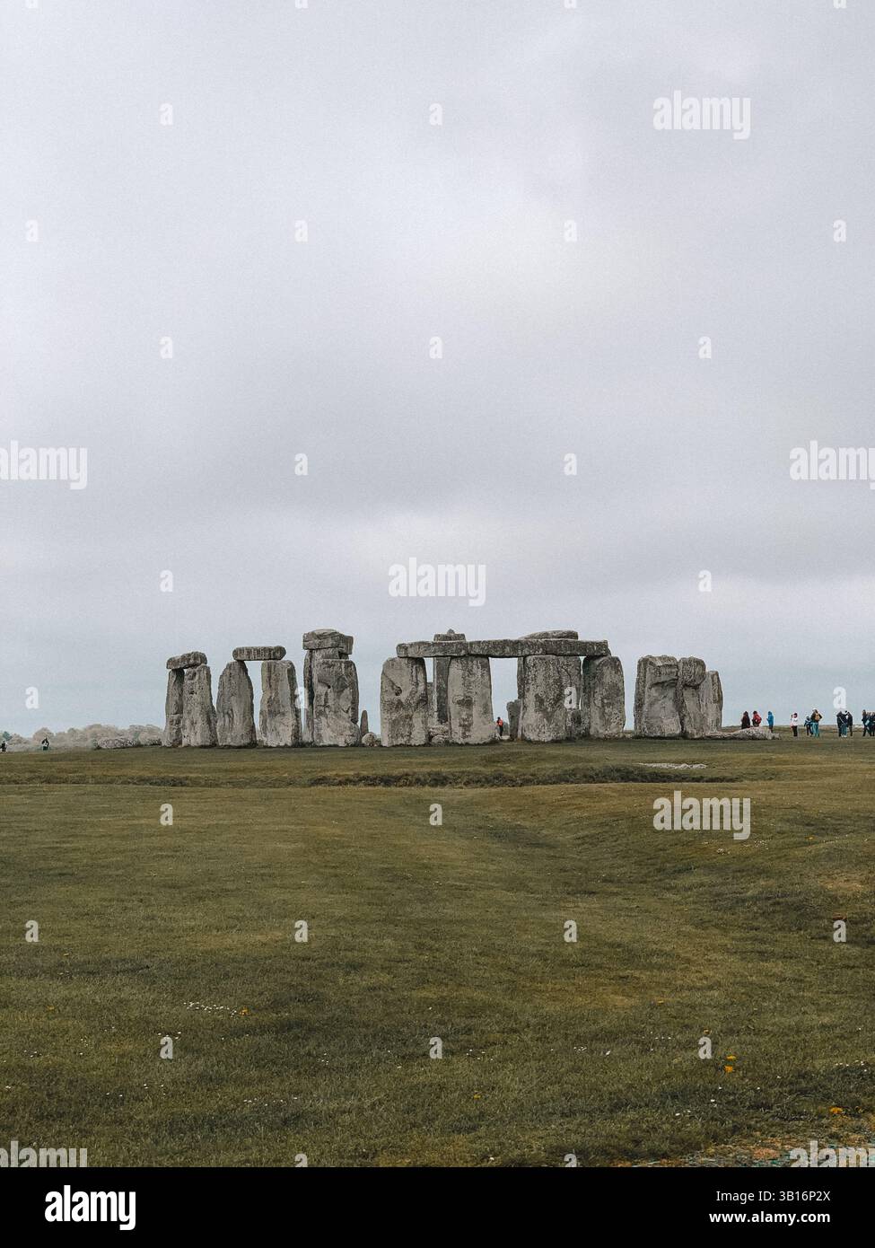Moody Stonehenge with Dramatic Sky – Ancient Stone Circle in Atmospheric Light - Smartphone Captured Stock Image