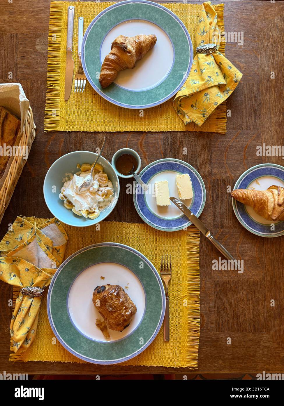 Breakfast in France - Smartphone Captured Stock Image