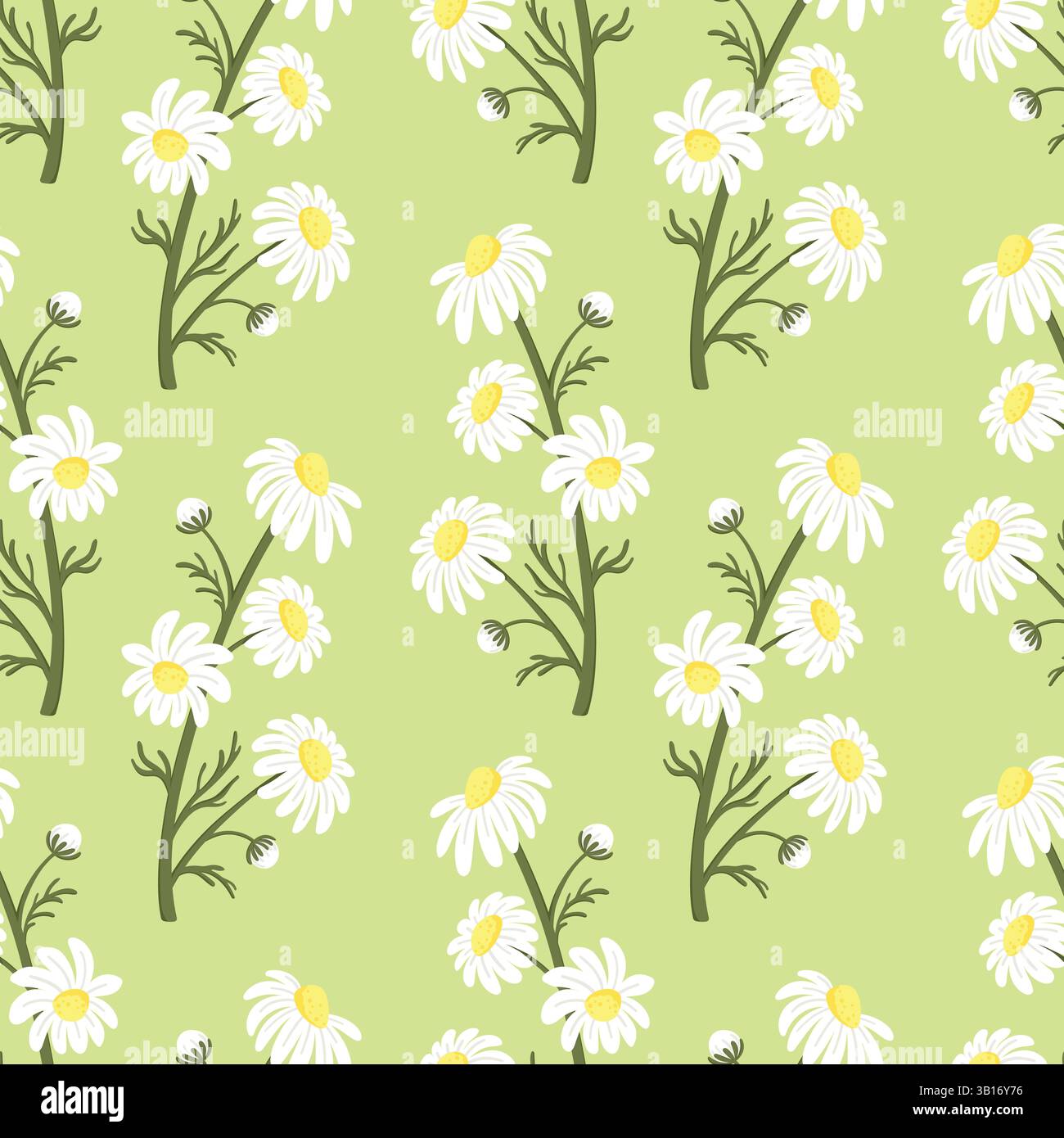 Daisy on green Stock Vector Images Alamy