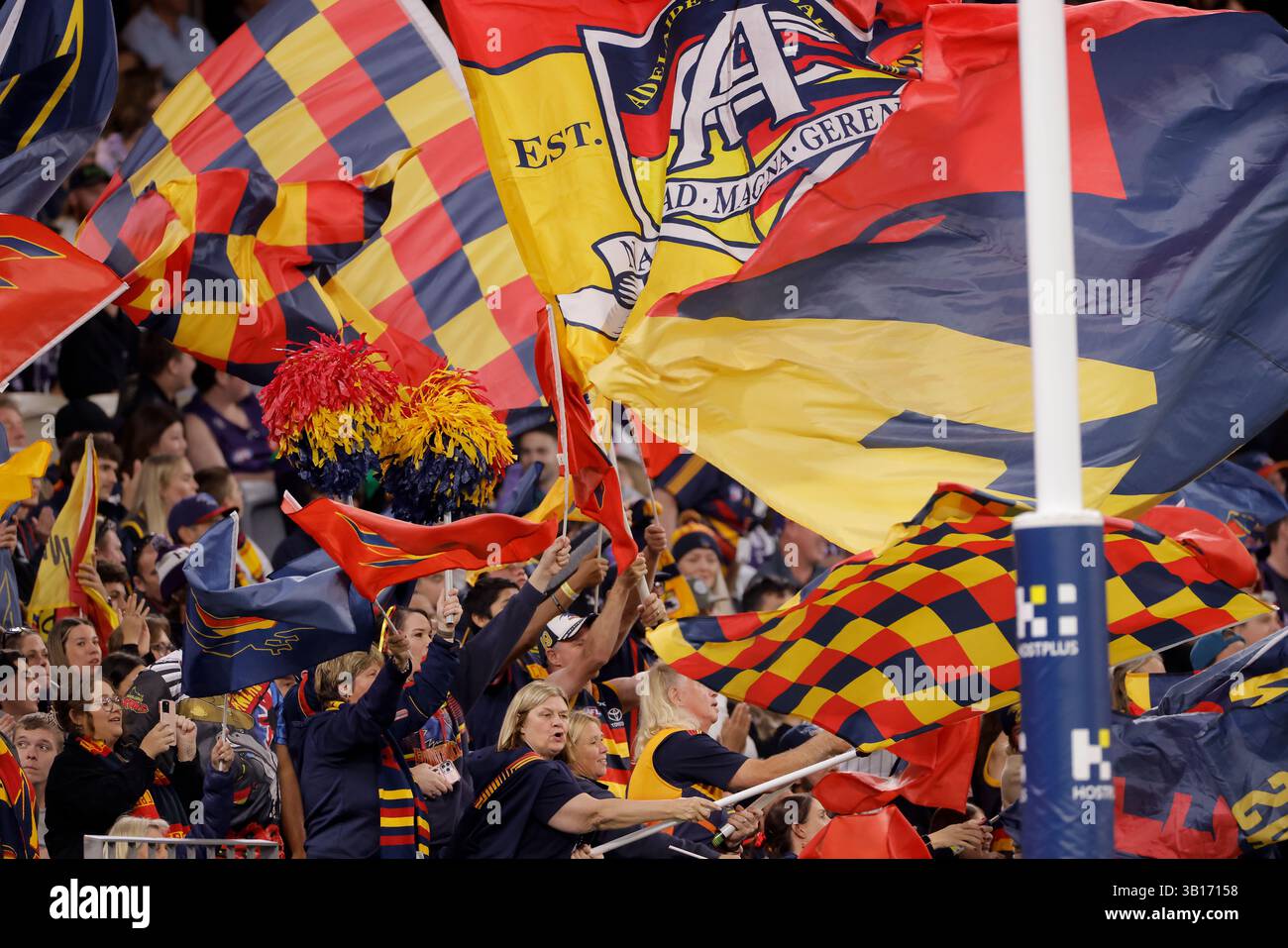 Crows fans are seen during the AFL Round 7 match between the Fremantle ...