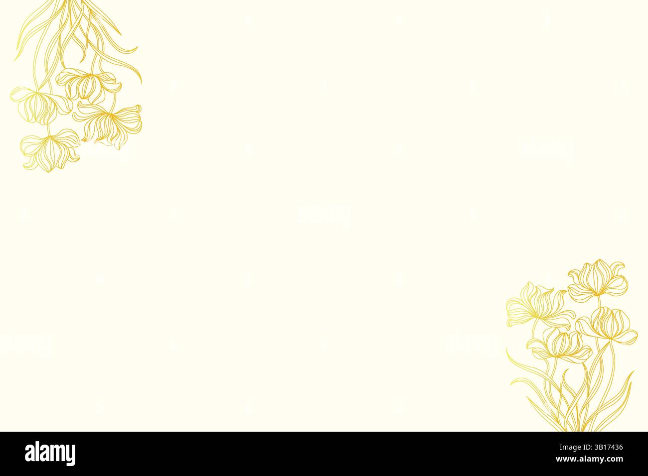 Hand drawn flowers background Stock Vector