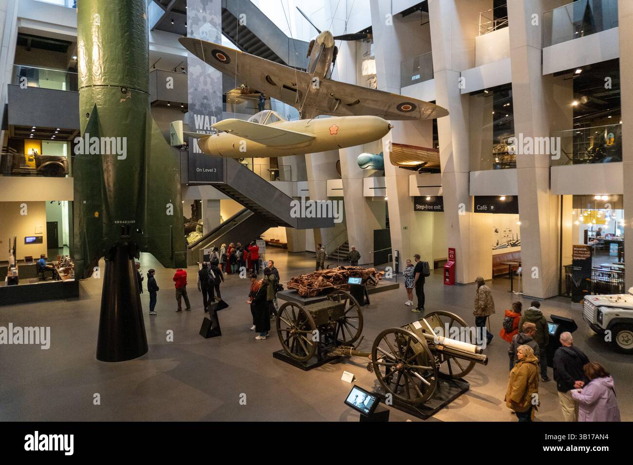 Imperial War Museum London has permanent galleries, exhibitions and historical war objects. London, United Kingdom. Stock Photo
