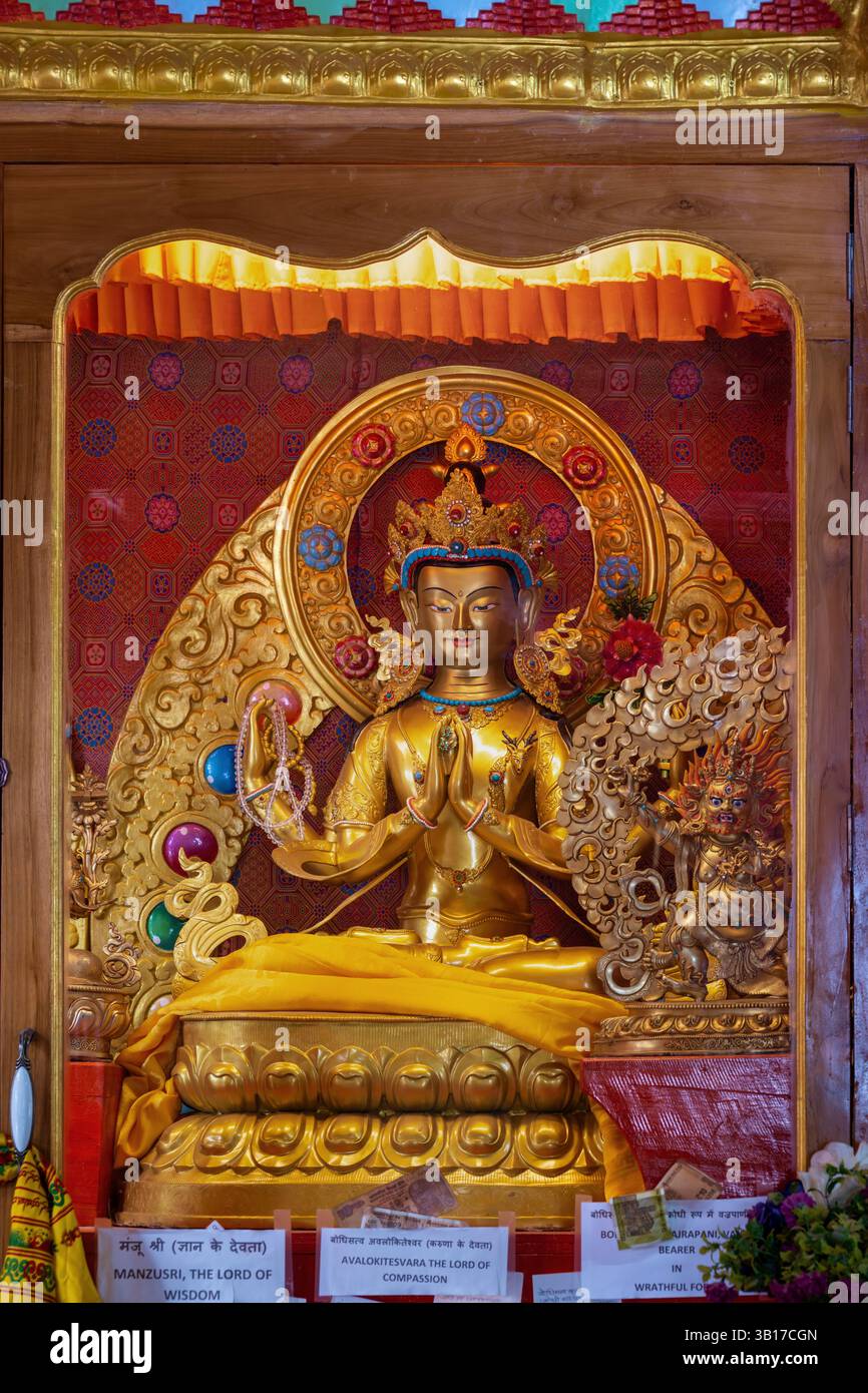 Tibetan Buddhist Temple, Charleville, Mussoorie, Uttarakhand, India Stock Photo