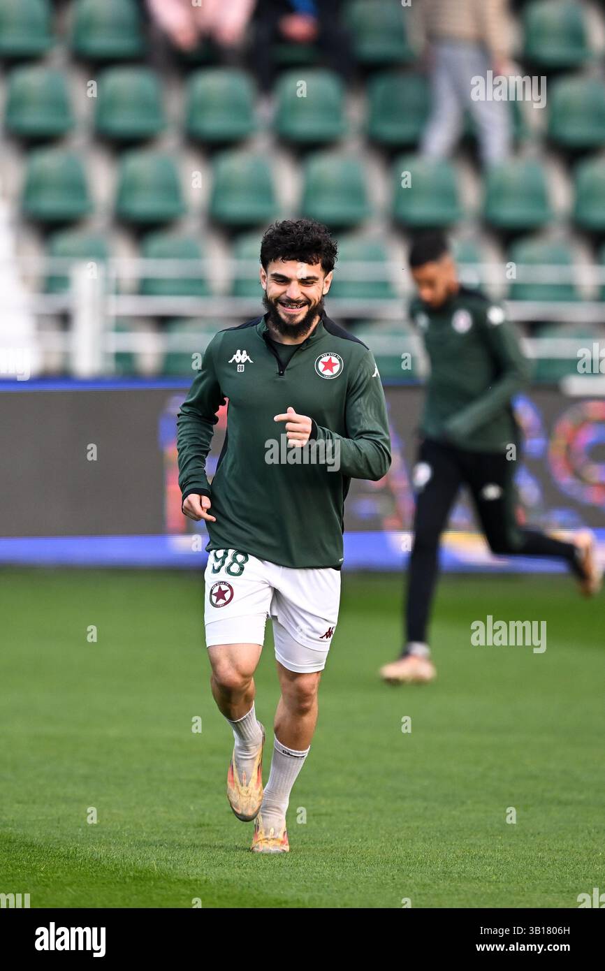 98 Ryad HACHEM (red) during the Ligue 2 BKT match between Red Star and ...